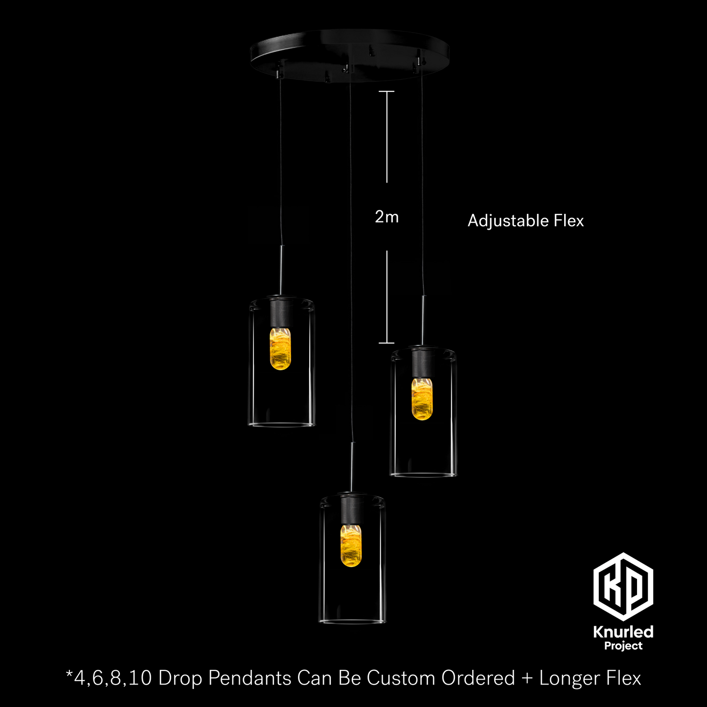 matte black 3 drop lava mood bulbs cylinder shade product photo 3