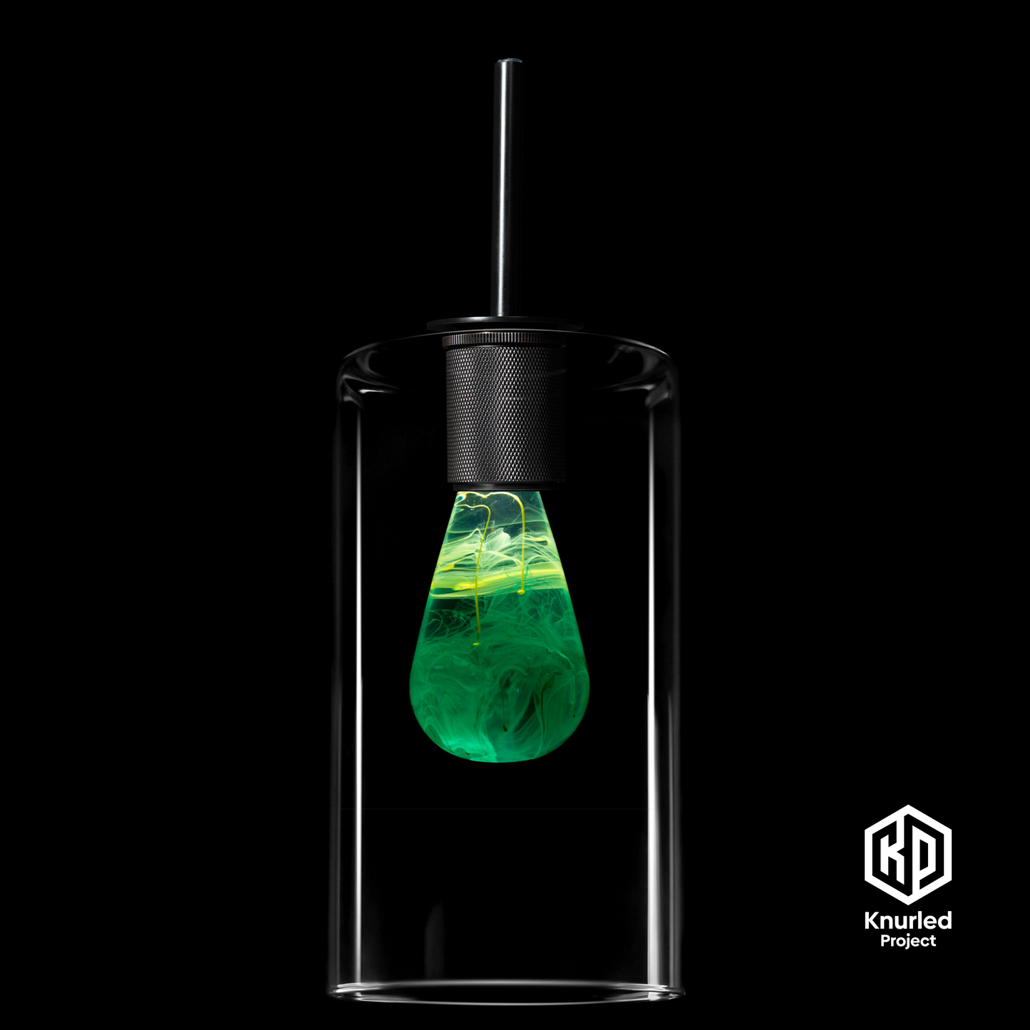 matte black 3 drop crtyptonite mood bulbs cylinder shade product photo 2