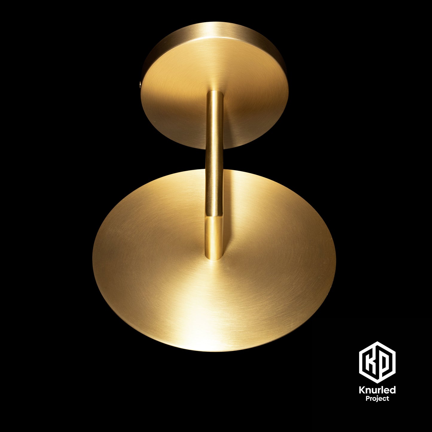 Brass Disc Wall Light + Bell Shade product shot