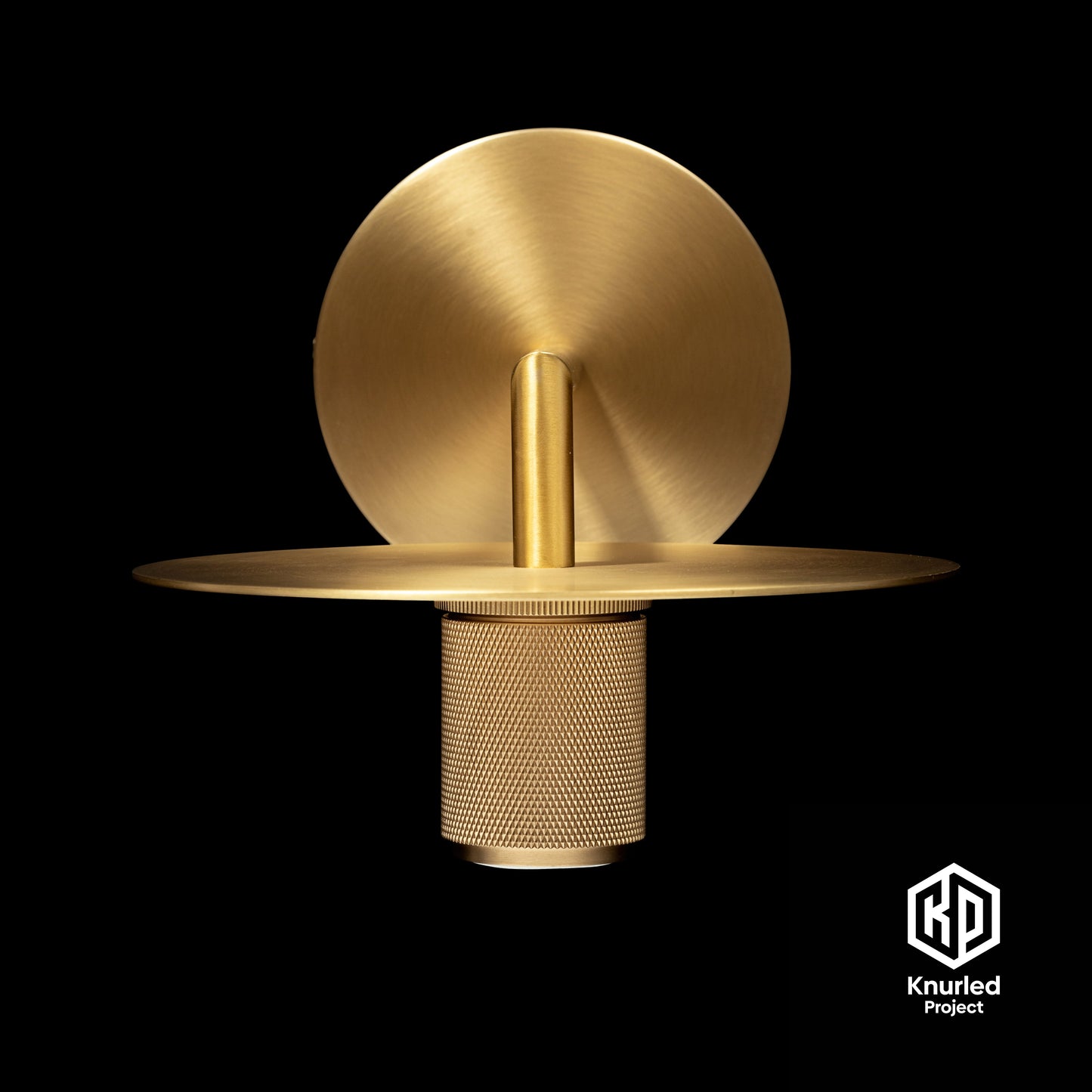 Brass Disc Wall Light + Bell Shade product shot