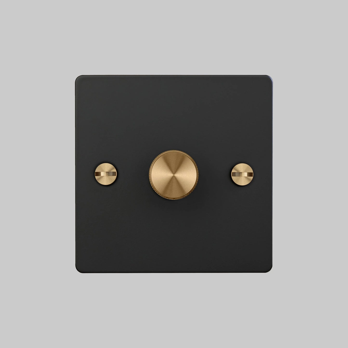 1G Dimmer/ 120W/ Black, Brass front view