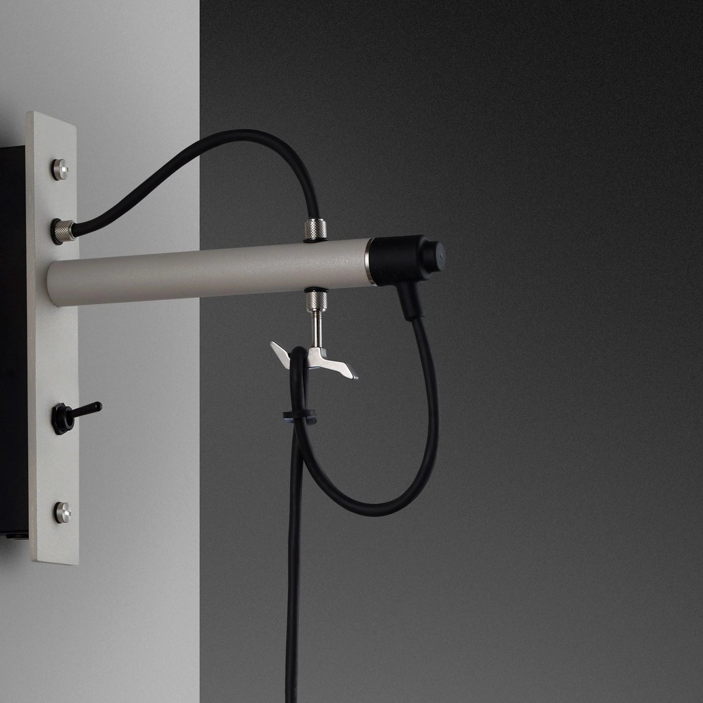 Hooked Wall/ Small/ Stone smoked Steel wall mount
