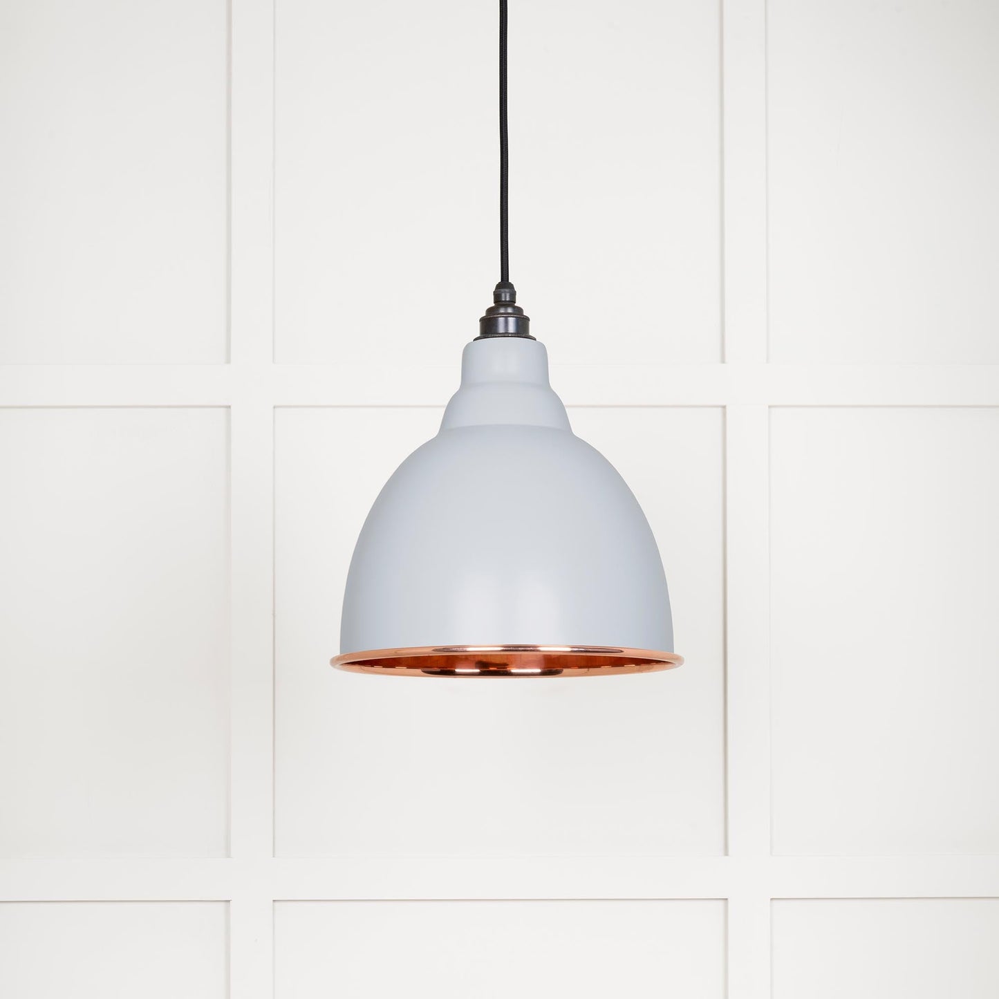 Smooth Copper Brindley Pendant Light Birch, Front Side.