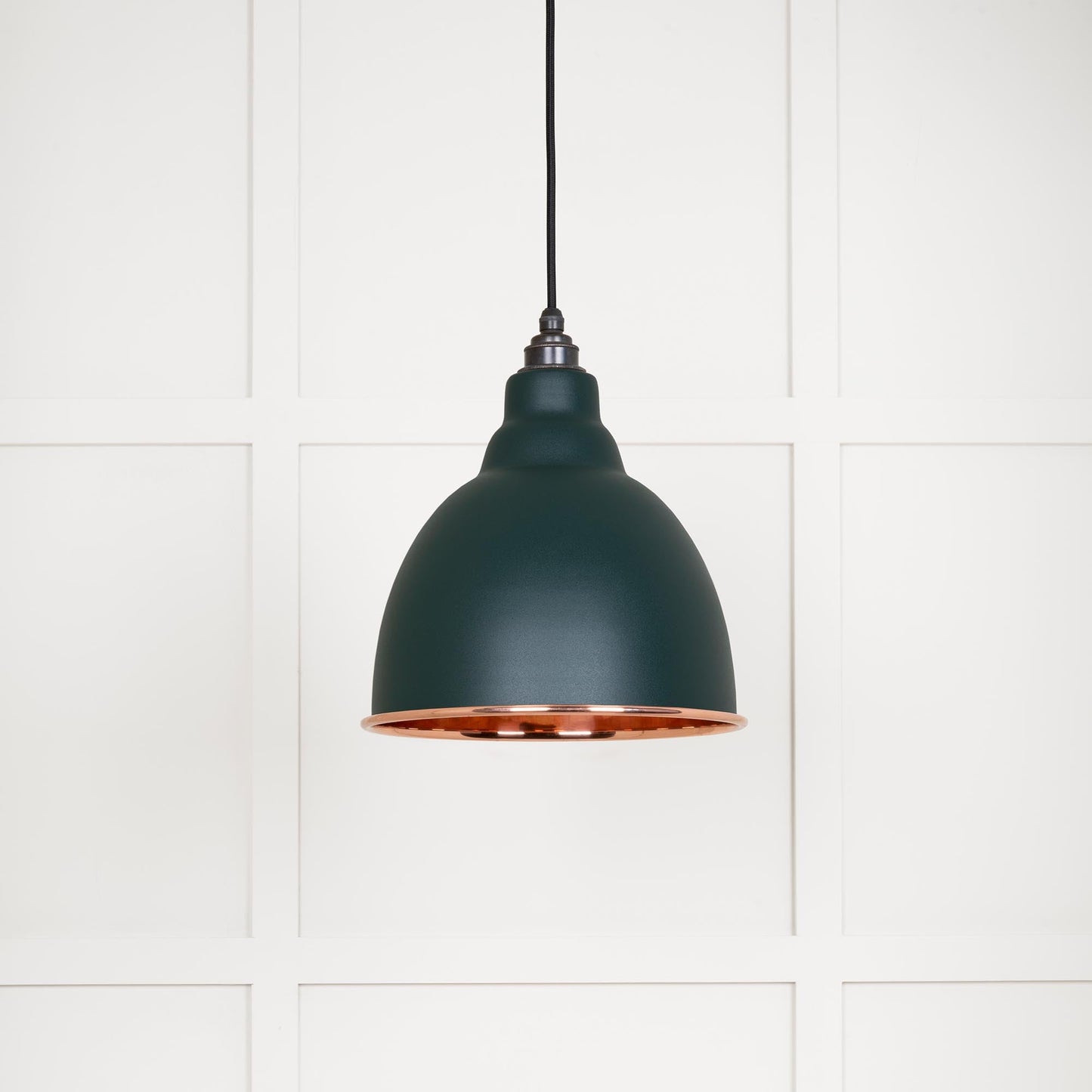 Smooth Copper Brindley Pendant Light Dingle, Front Side.