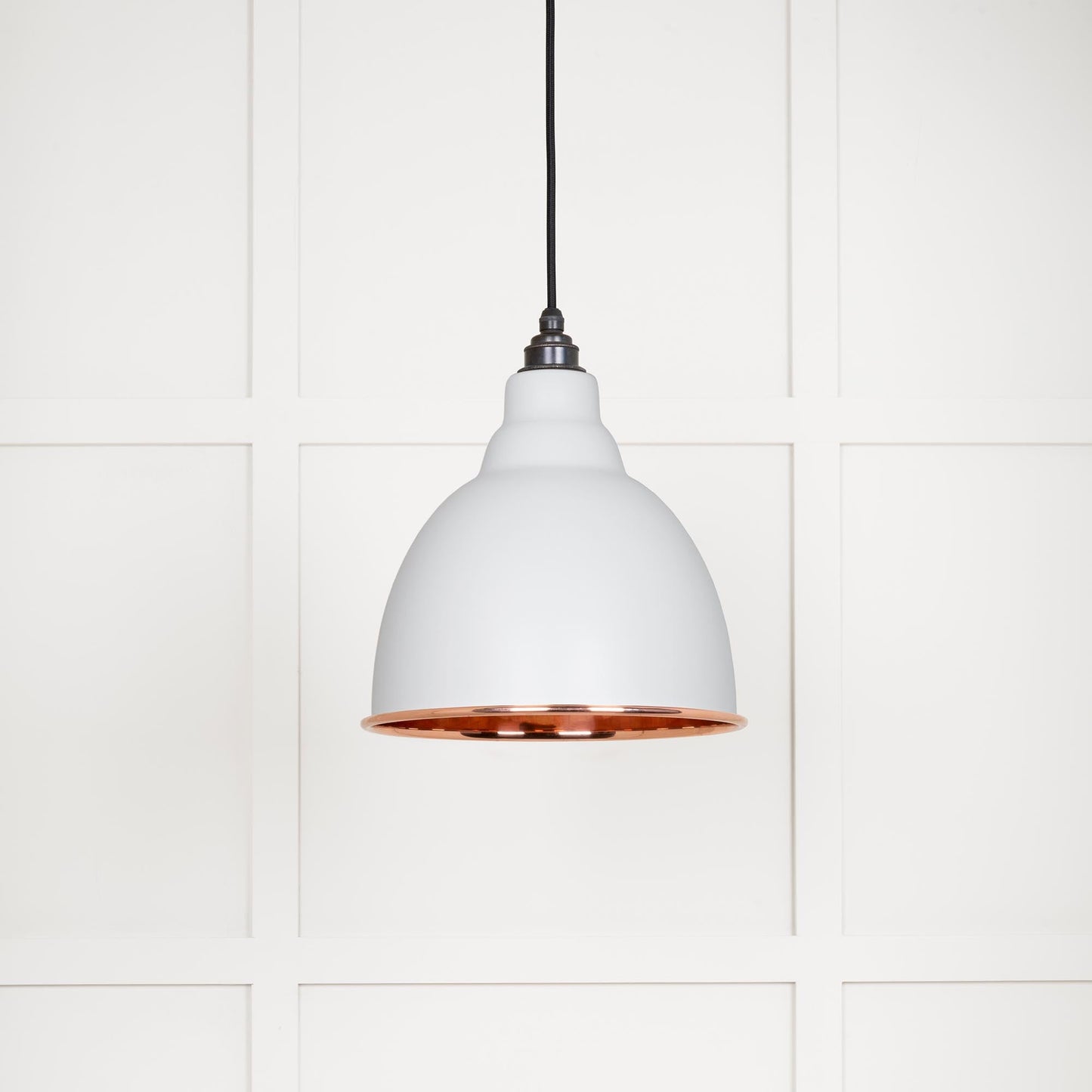 Smooth Copper Brindley Pendant Light Flock, Front Side.