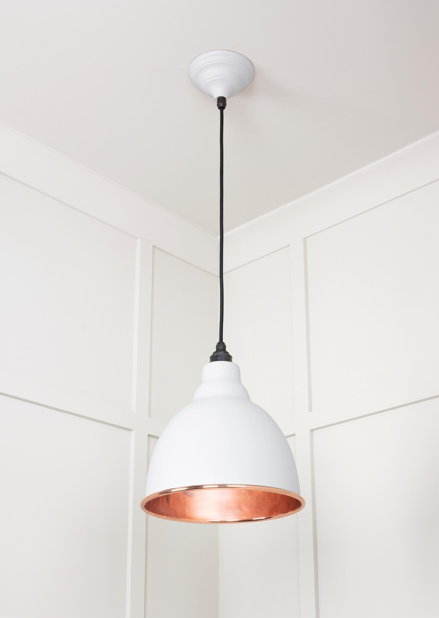 Smooth Copper Brindley Pendant Light Flock, Underside.