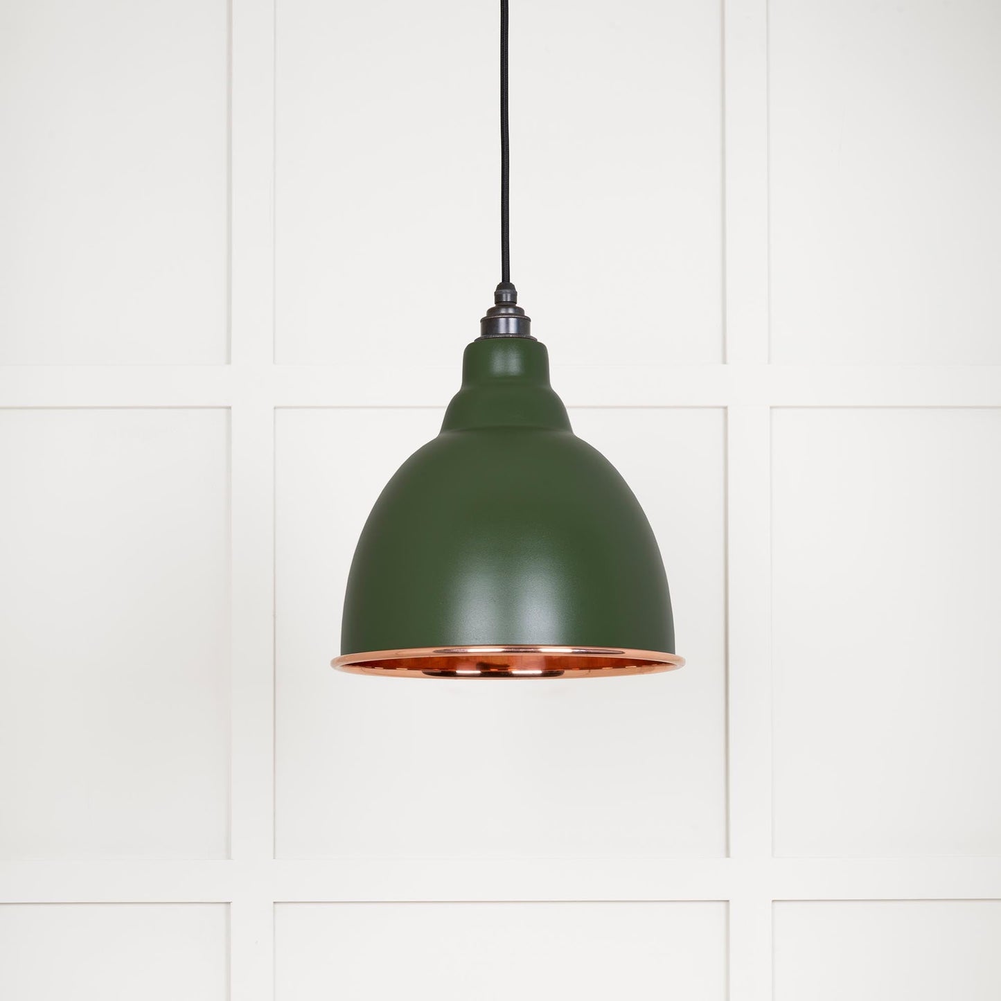 Smooth Copper Brindley Pendant Light Heath, Front Side.