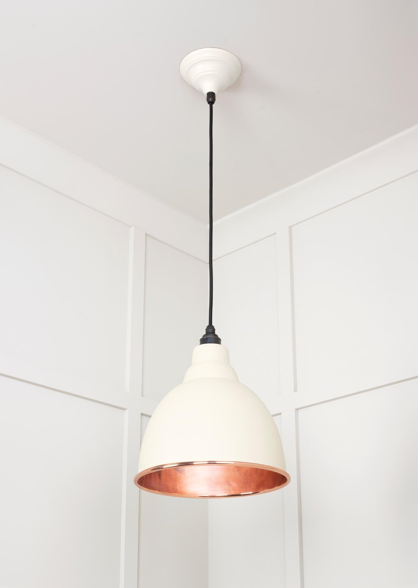 Smooth Copper Brindley Pendant Light Teasel, Underside.