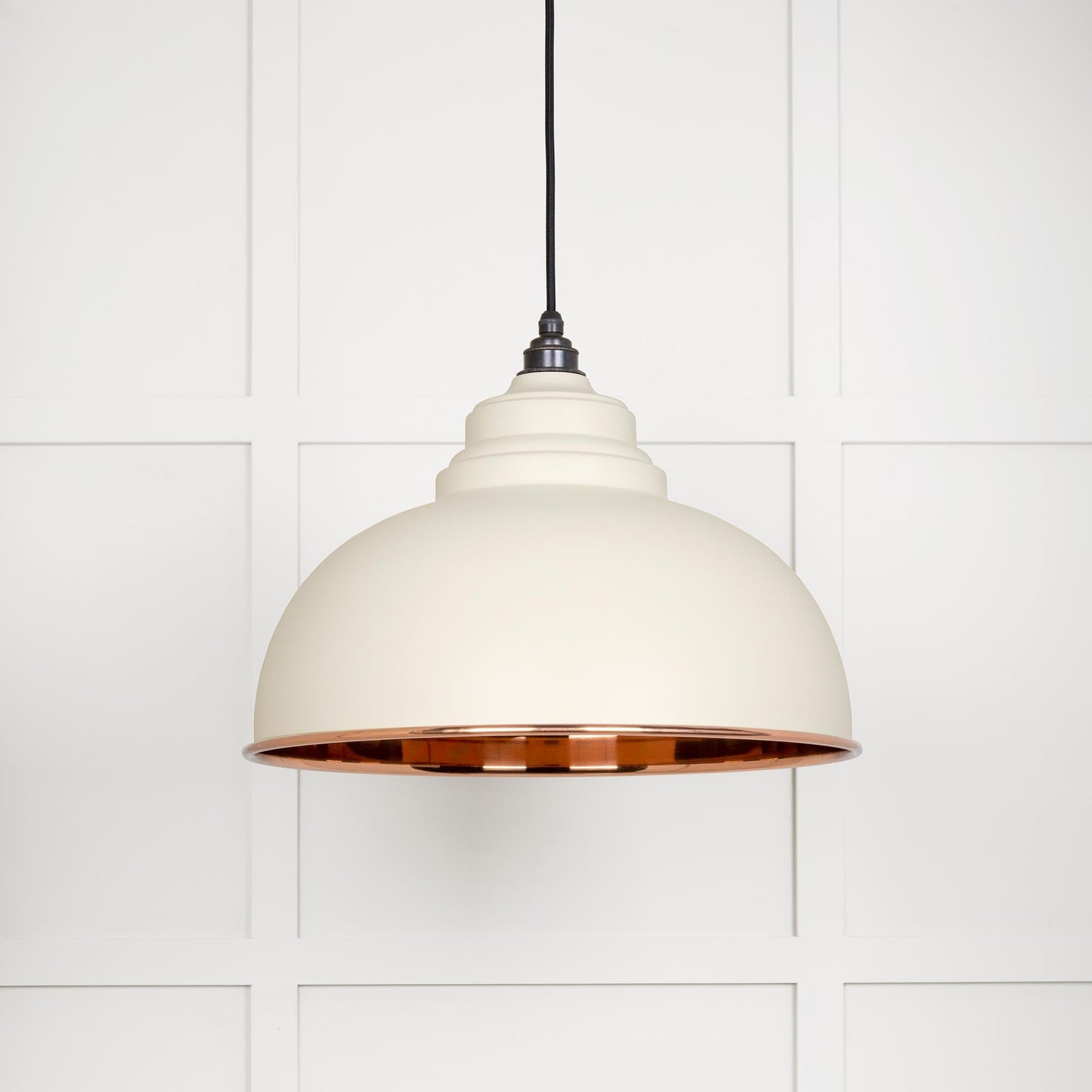 Smooth Copper Harborne Pendant Light Teasel, Front Side.