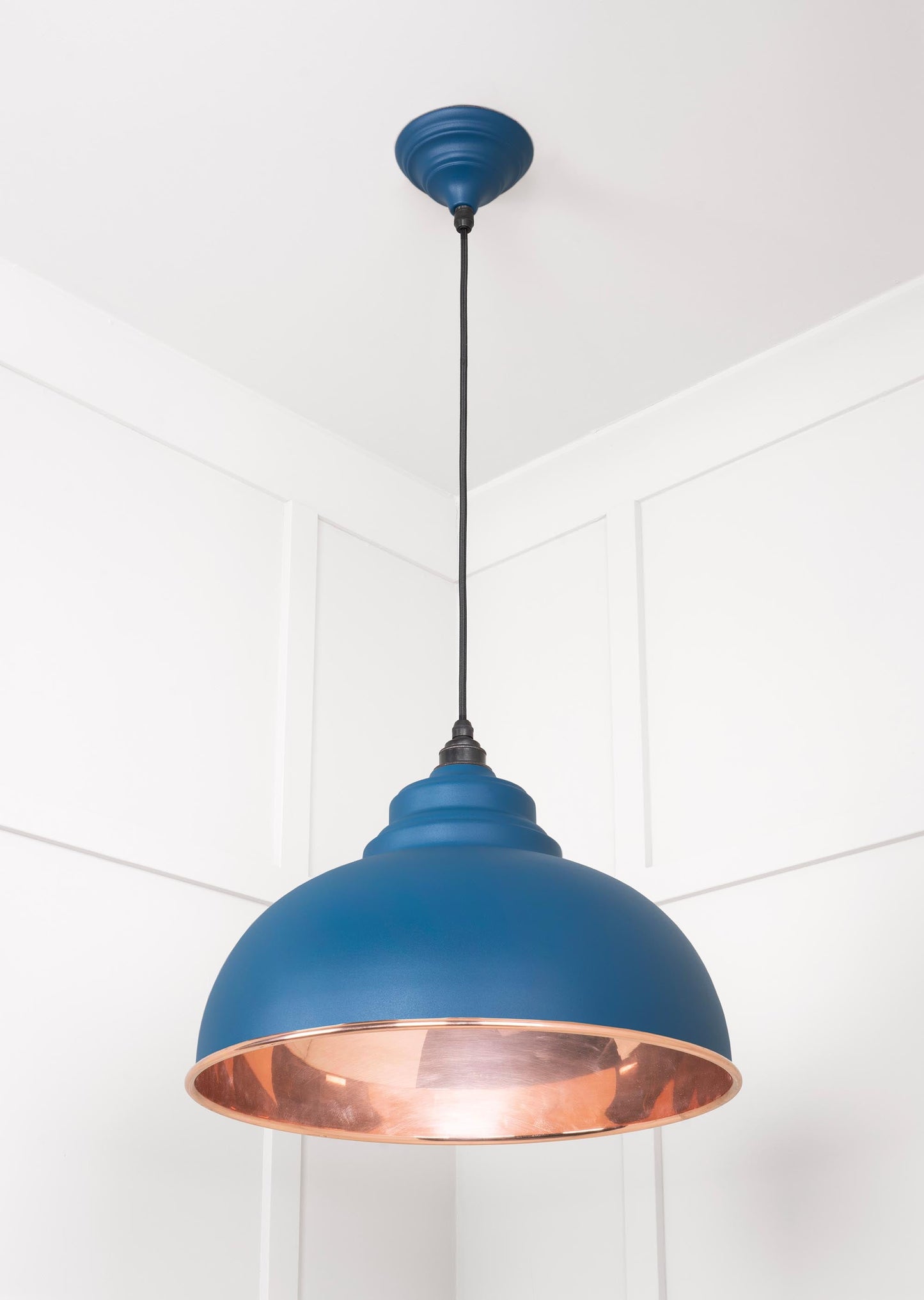 Smooth Copper Harborne Pendant Light Upstream, Underside.