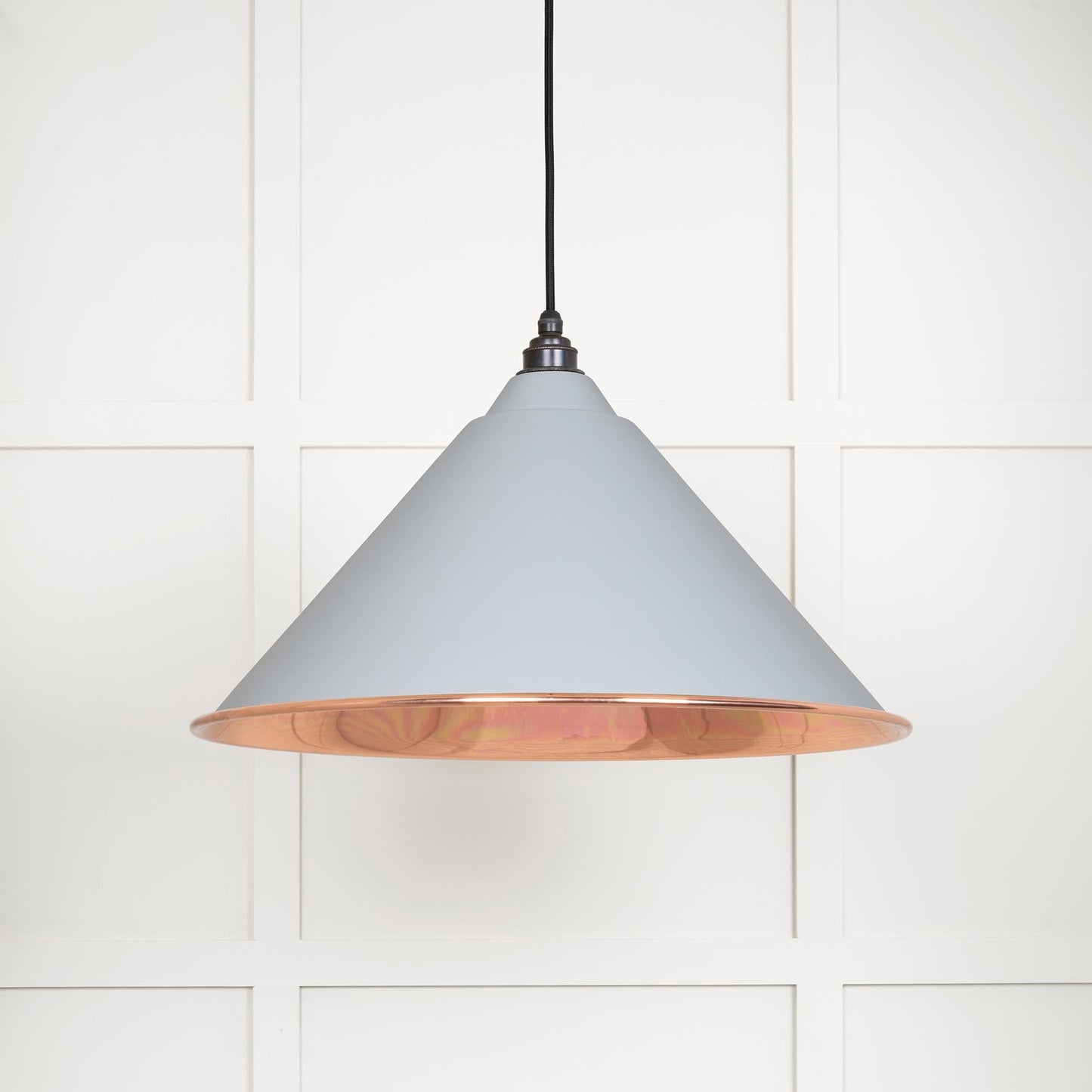 Smooth Copper Hockley Pendant Light Birch, Front Side.