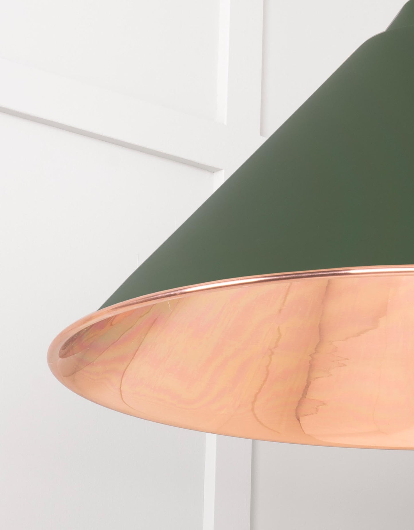 Smooth Copper Hockley Pendant Light Heath, Detailed close up view of pendant.