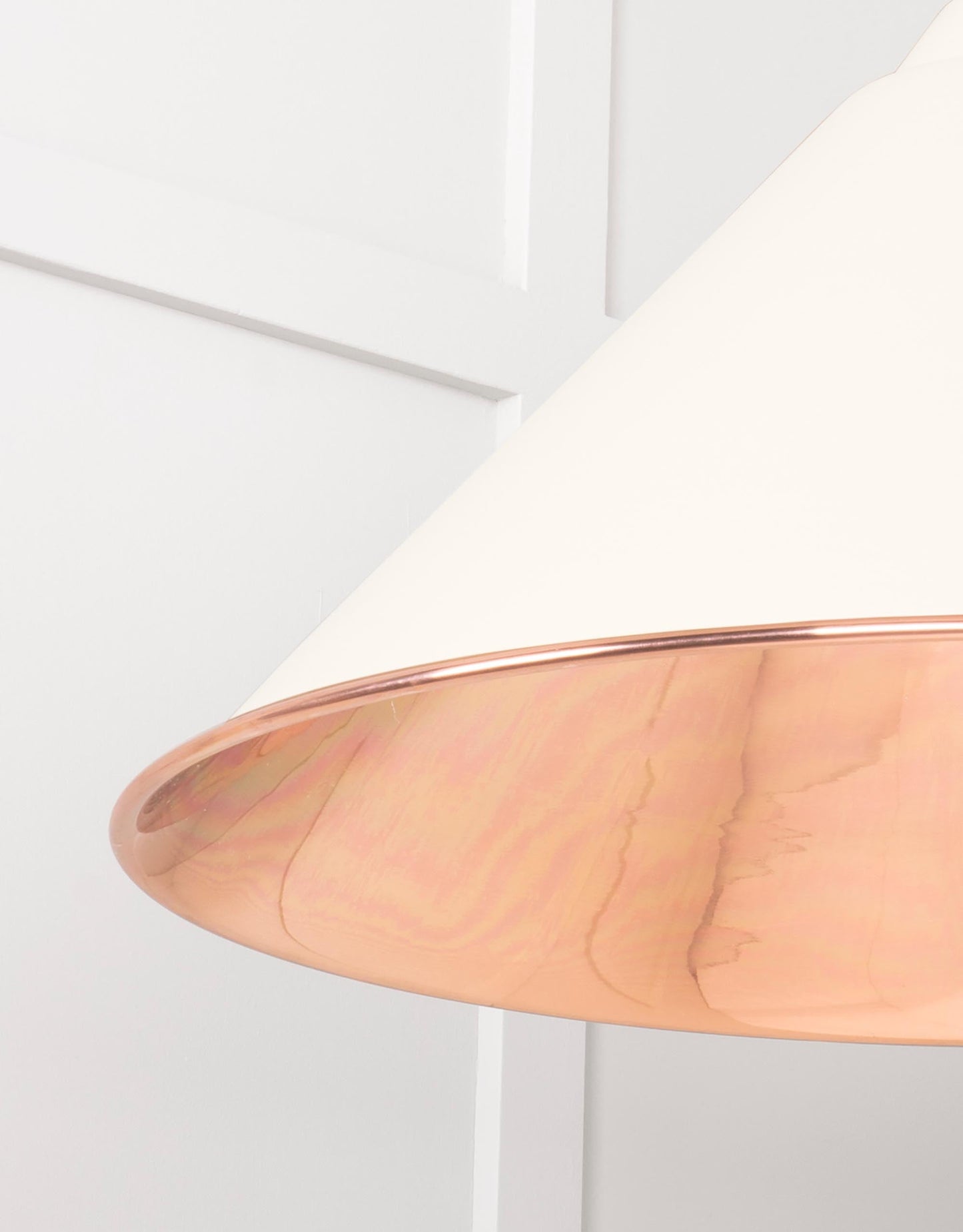Smooth Copper Hockley Pendant Light Teasel, Detailed close up view of pendant.