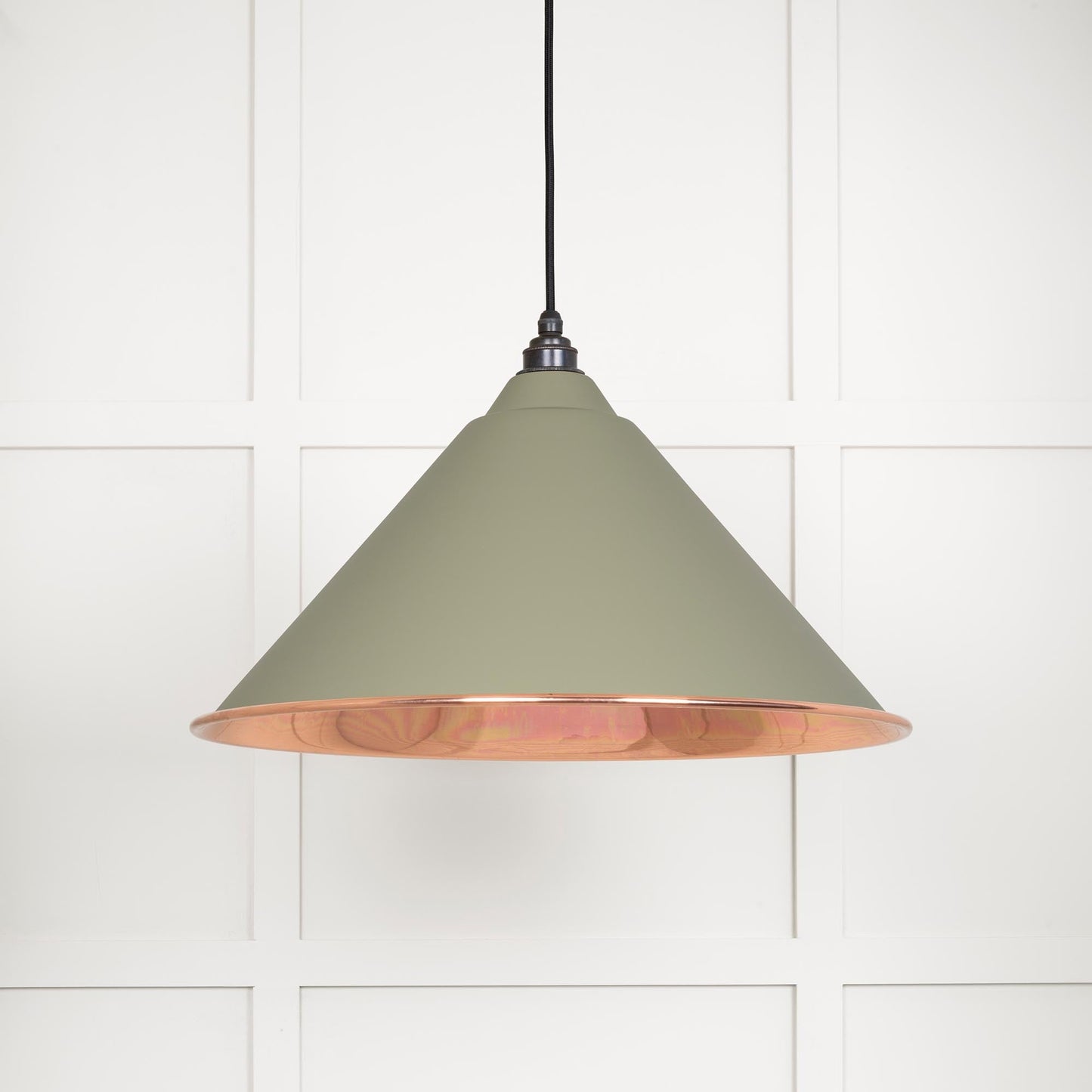 Smooth Copper Hockley Pendant Light Tump, Front Side.