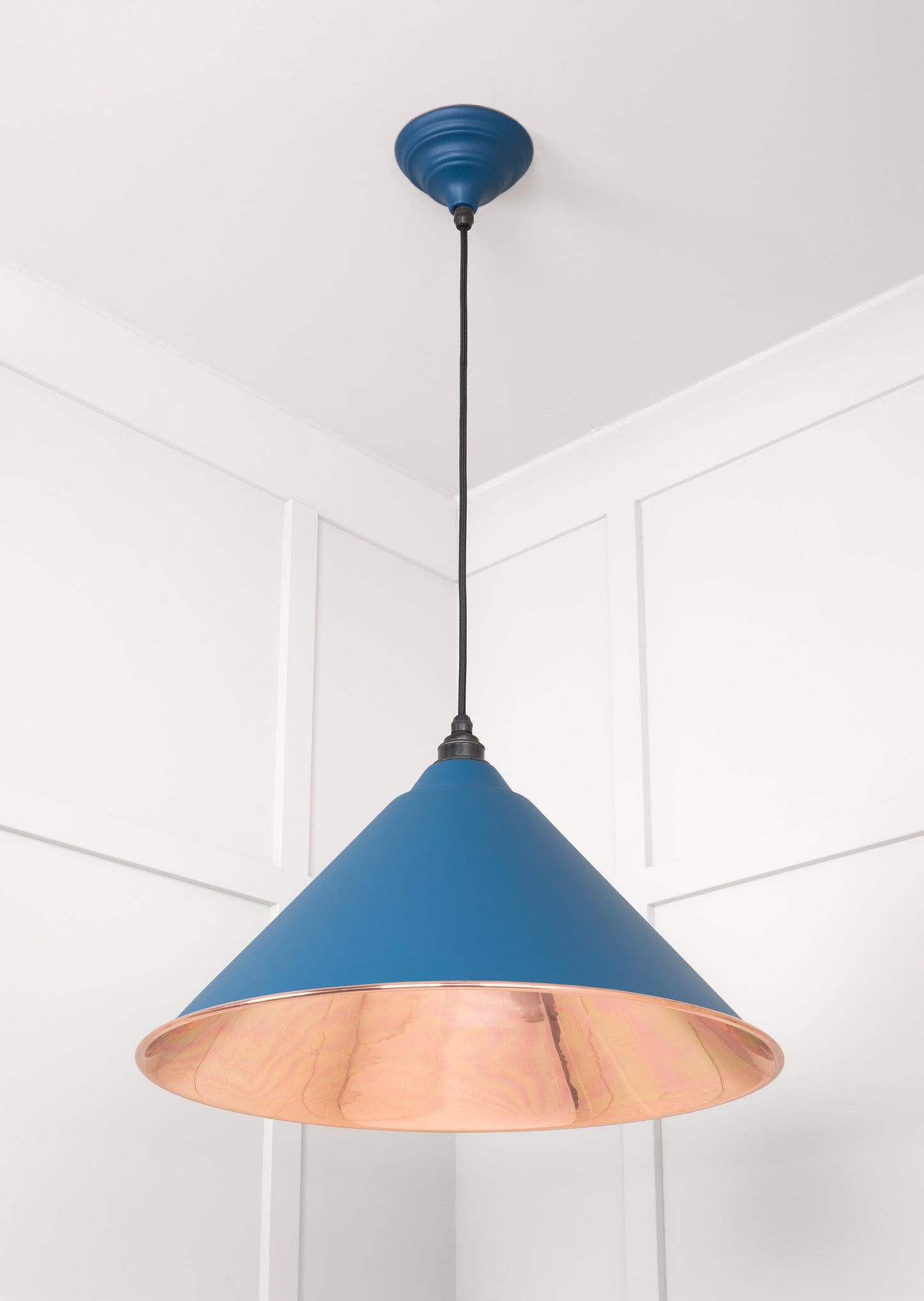 Smooth Copper Hockley Pendant Light Upstream, Underside.