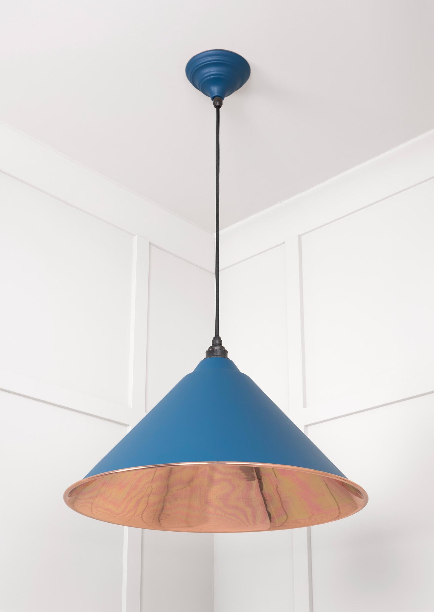 Smooth Copper Hockley Pendant Light Upstream, Underside.