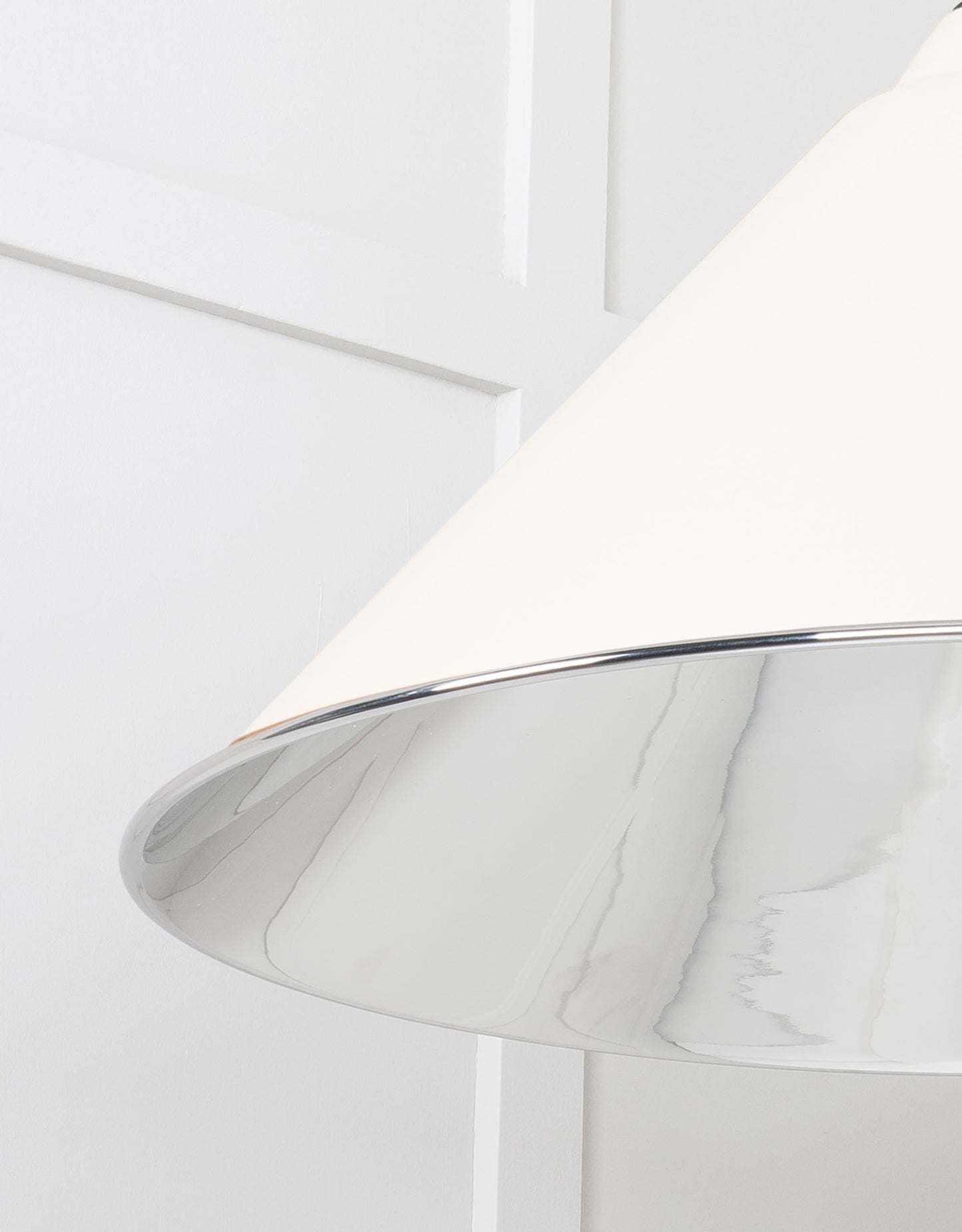 Smooth Nickel Hockley Pendant Light Teasel, Detailed close up view of pendant.