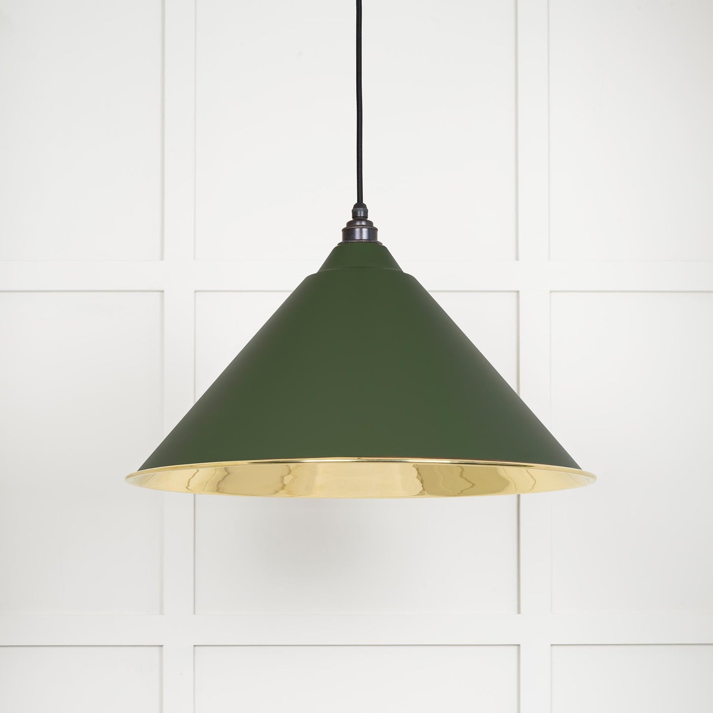 Smooth Brass Hockley Pendant Light Heath, Front Side.