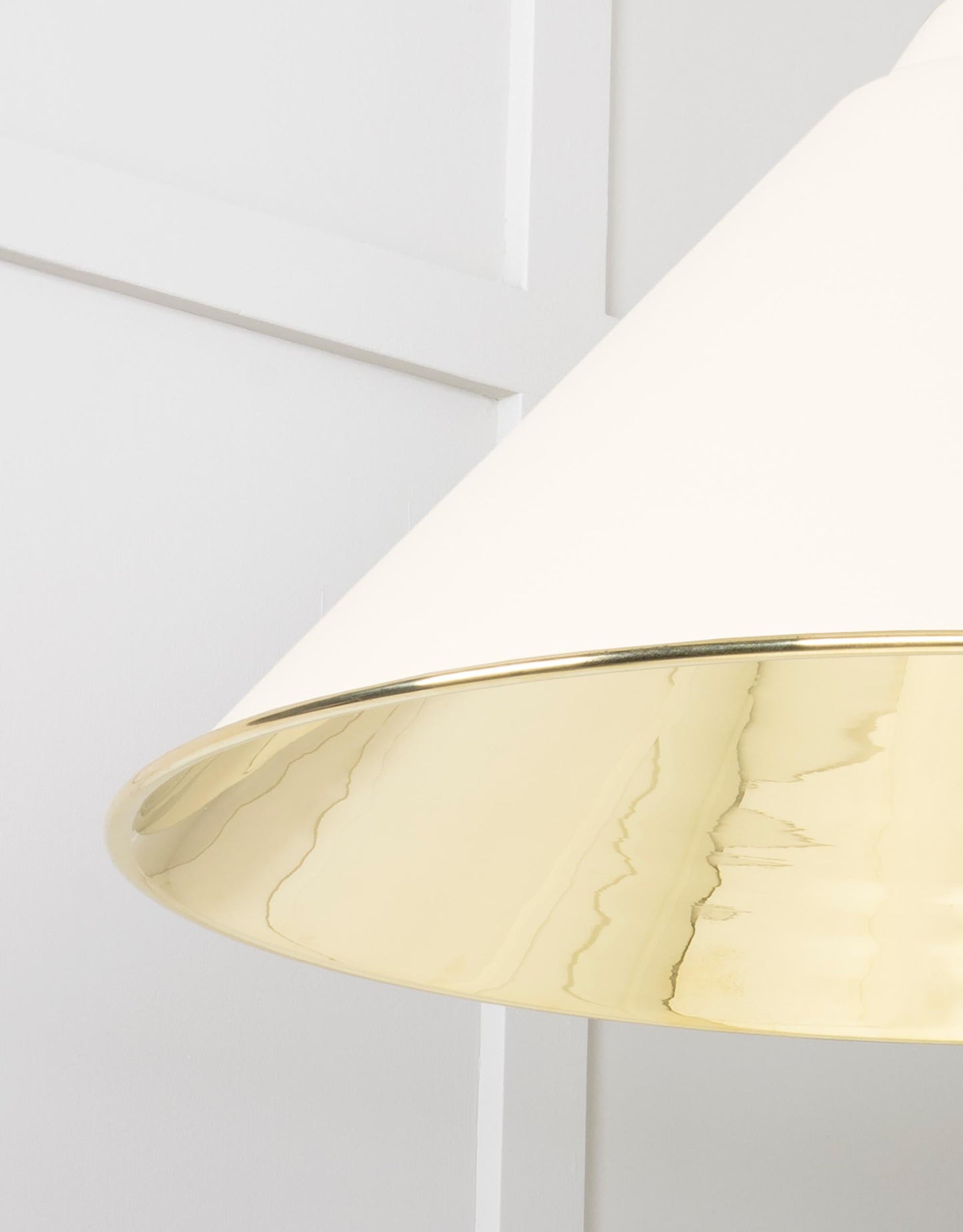 Smooth Brass Hockley Pendant Light Teasel, Detailed close up view of pendant.