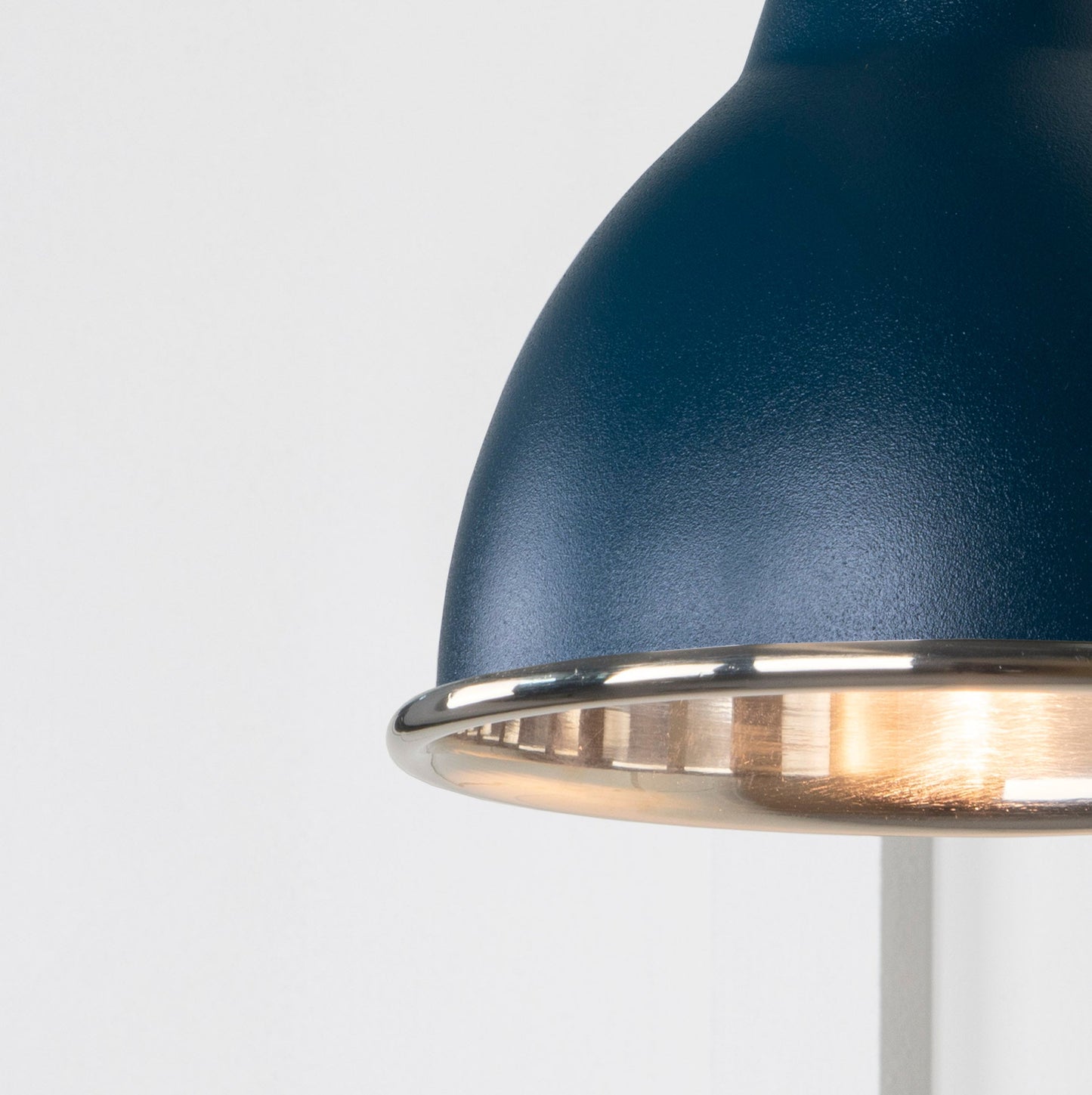 Smooth Nickel Brindley Wall Light Dusk, Underside.