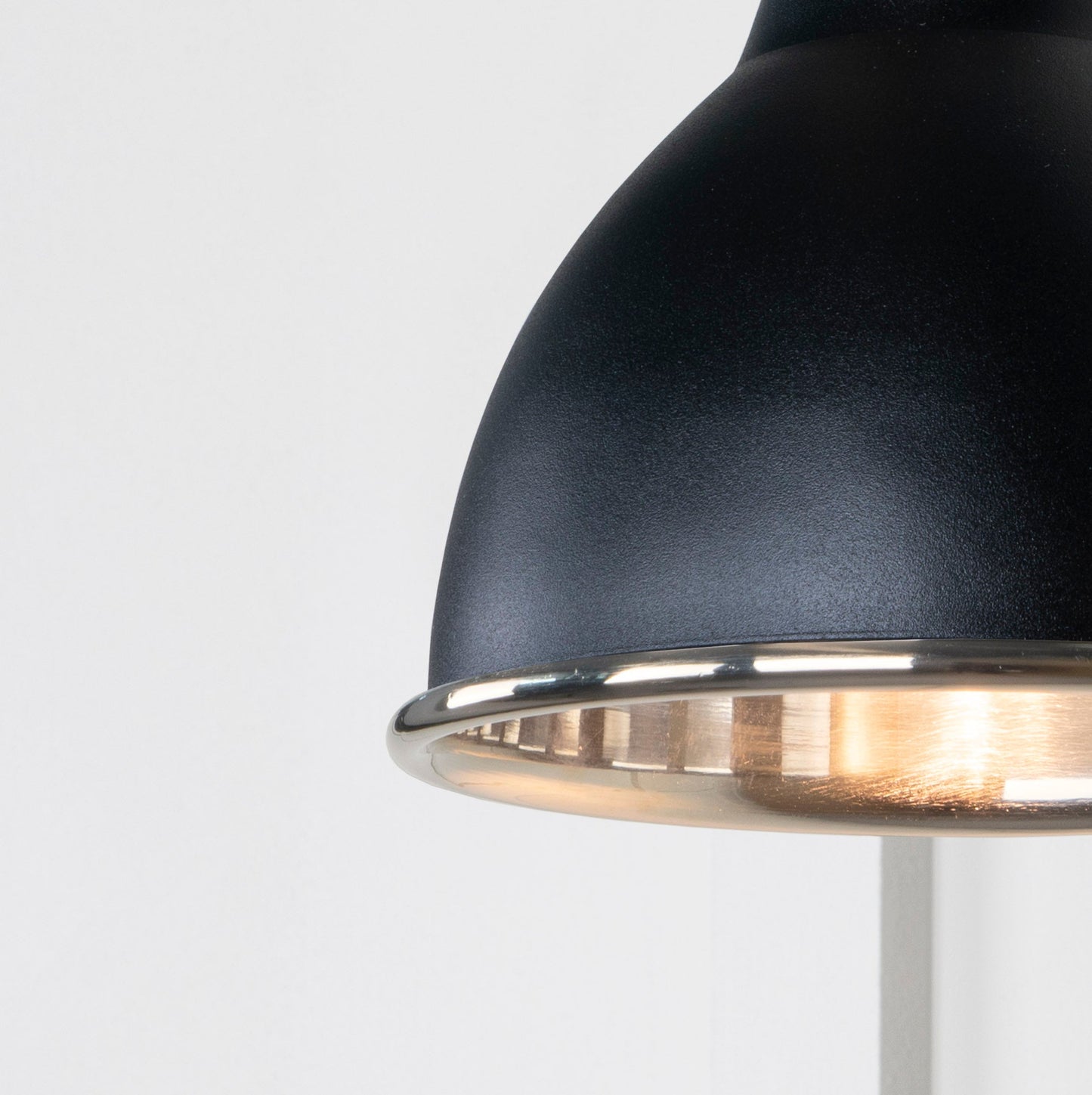 Smooth Nickel Brindley Wall Light Elan Black, Underside.