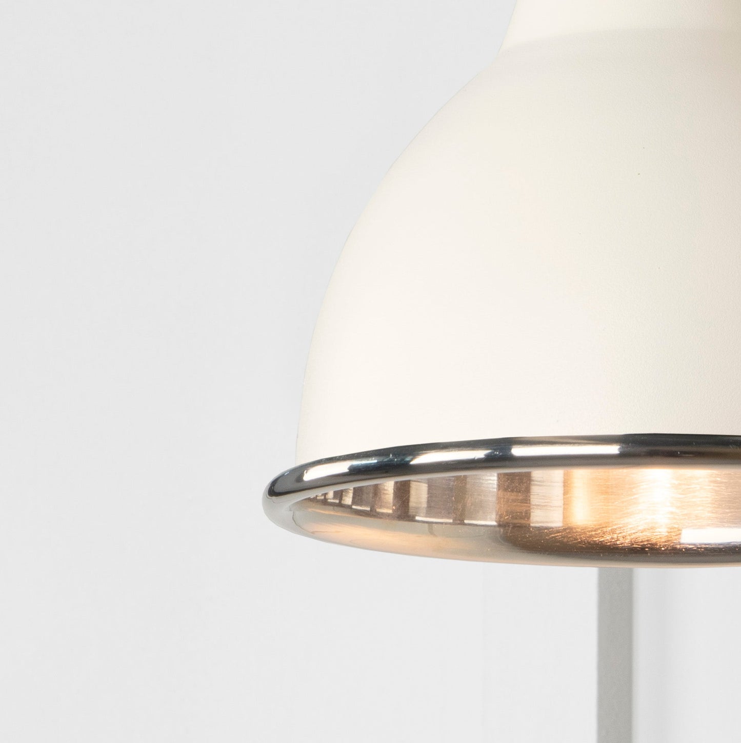 Smooth Nickel Brindley Wall Light Teasel, Underside.