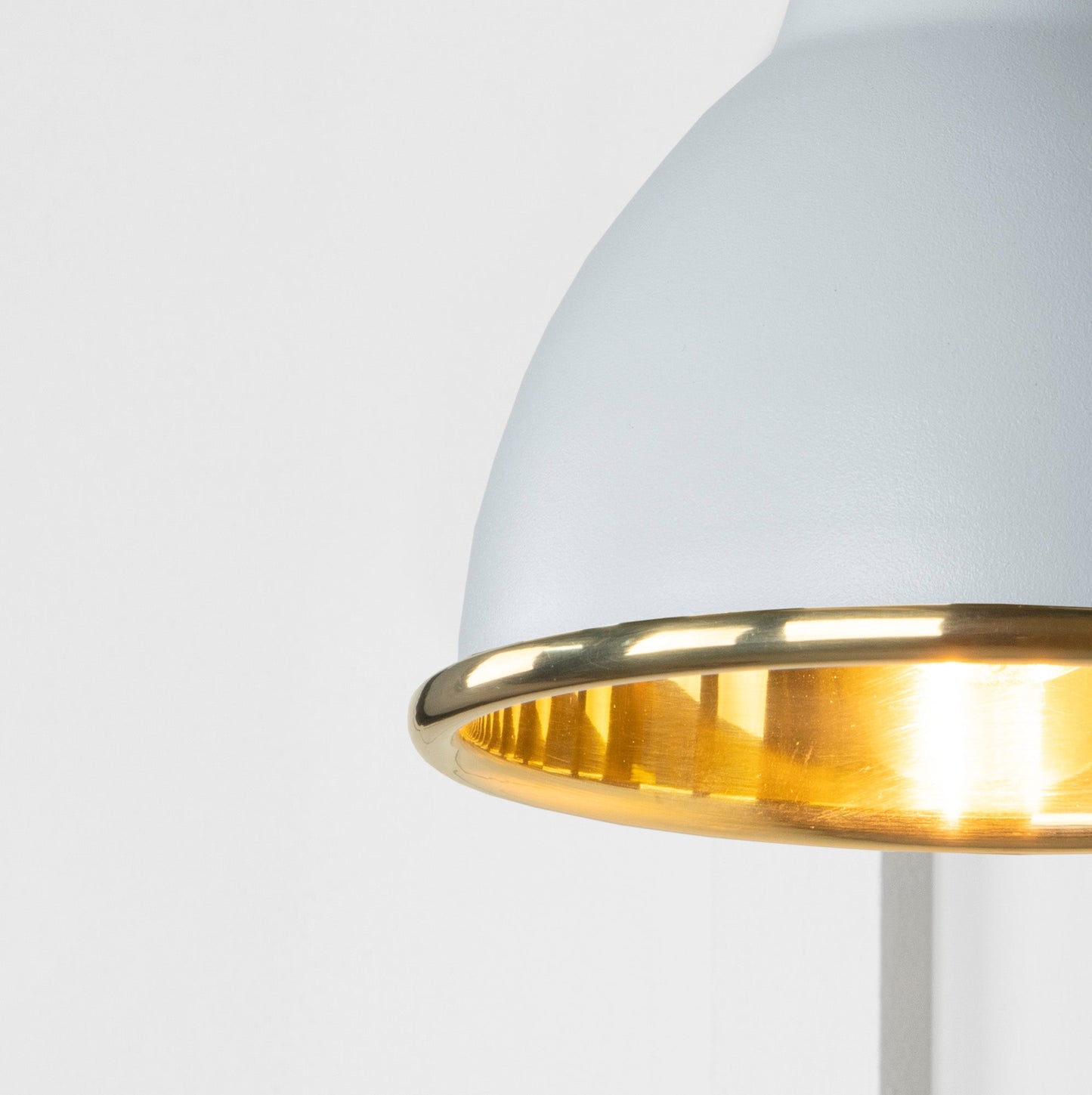 Smooth Brass Brindley Wall Light Birch, Underside.