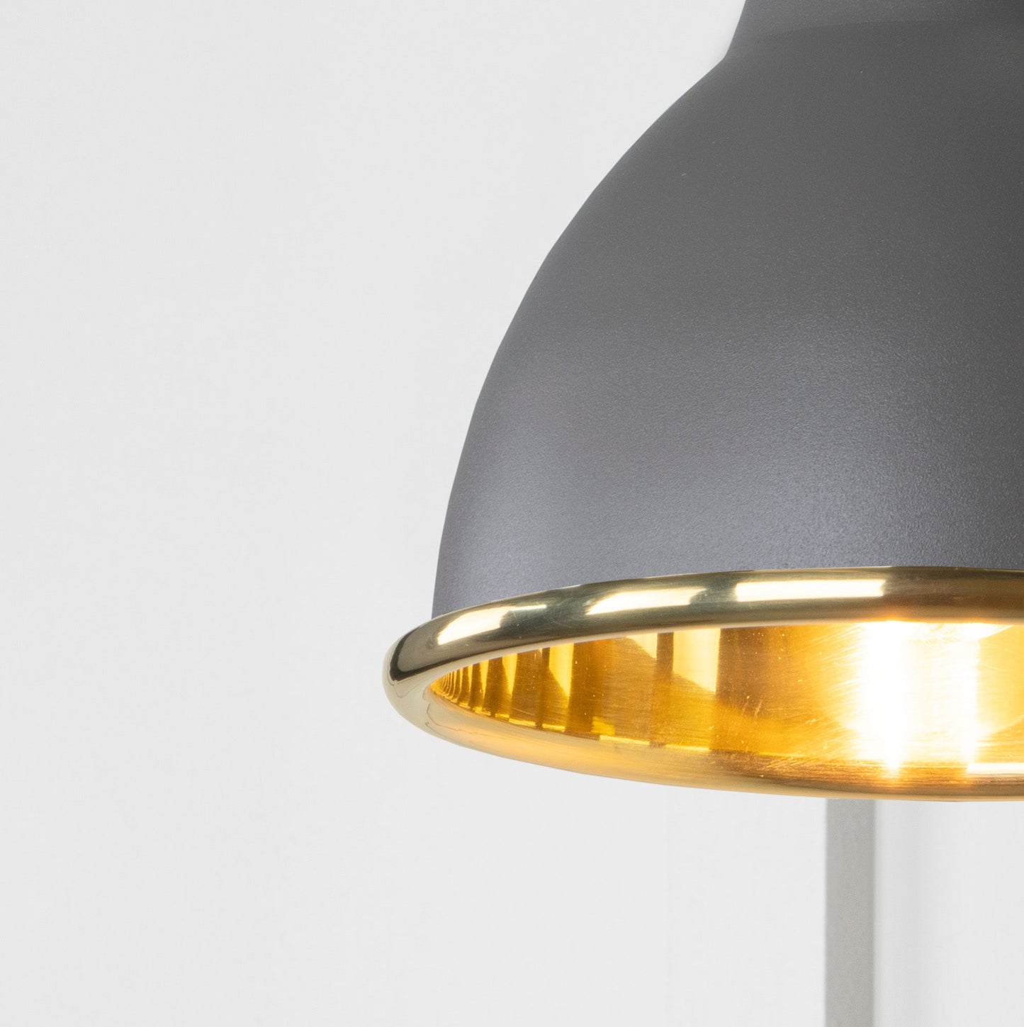 Smooth Brass Brindley Wall Light Bluff, Underside.