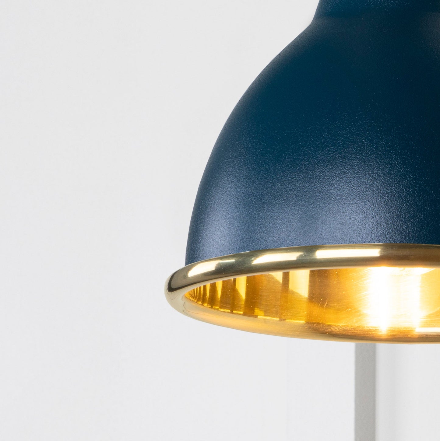 Smooth Brass Brindley Wall Light Dusk, Underside.