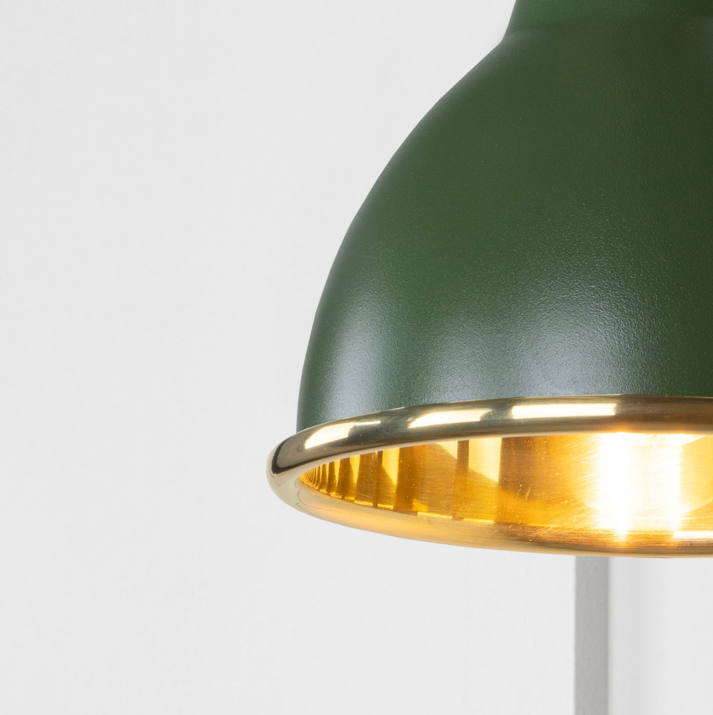 Smooth Brass Brindley Wall Light Heath, Underside.