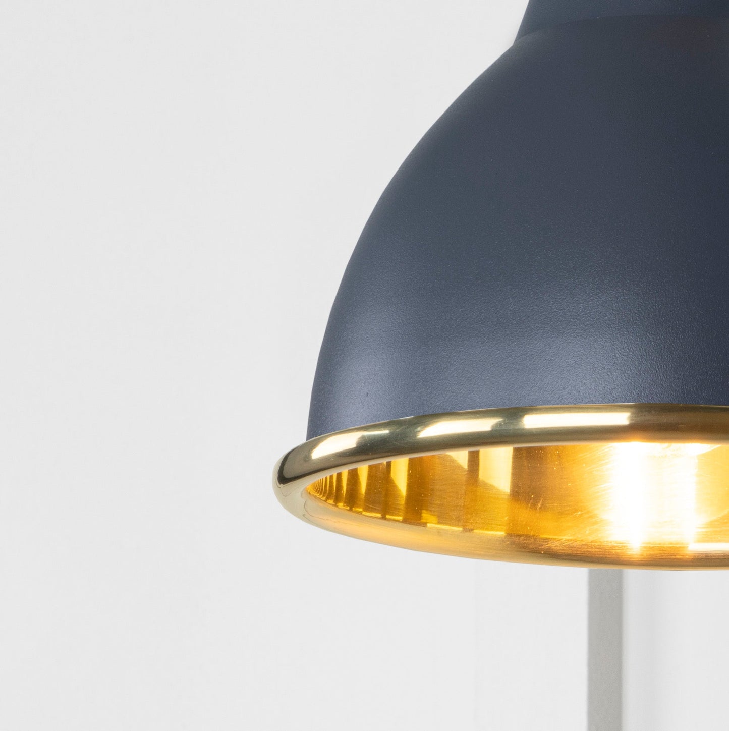 Smooth Brass Brindley Wall Light Slate, Underside.