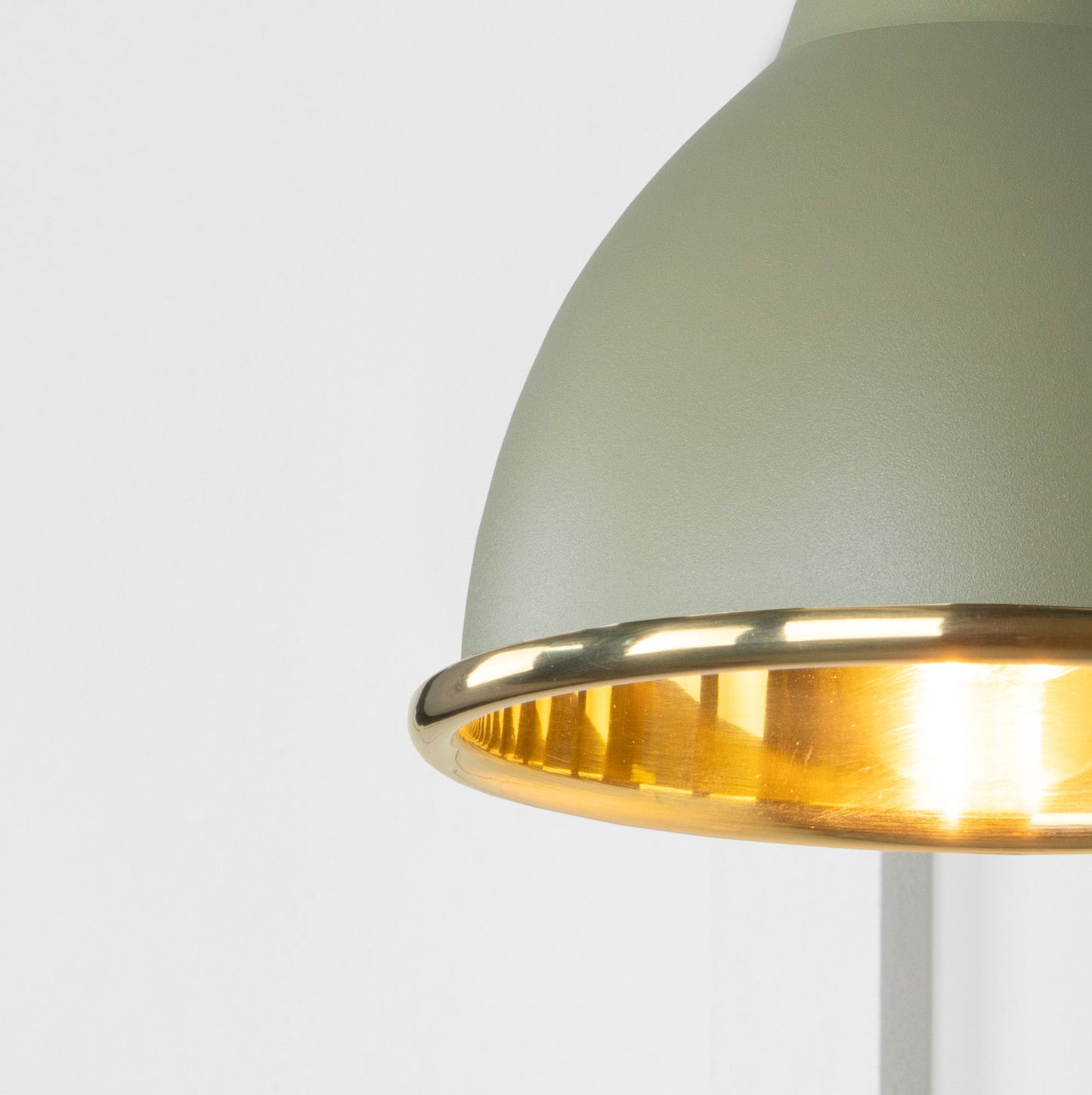 Smooth Brass Brindley Wall Light Tump, Underside.