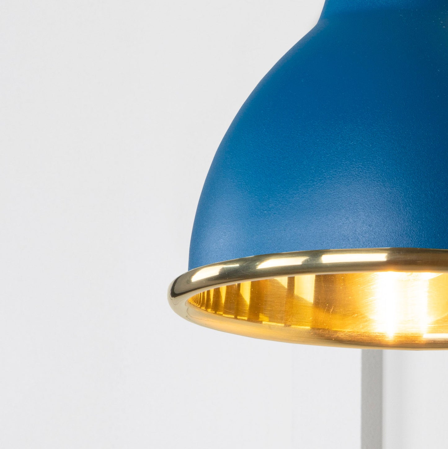Smooth Brass Brindley Wall Light Upstream, Underside.