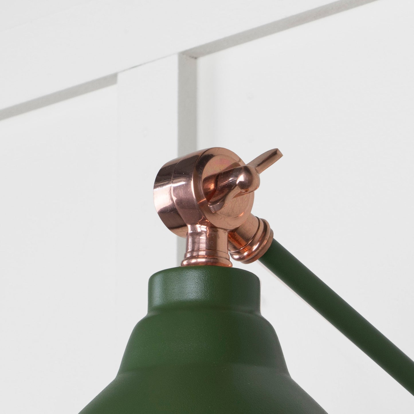 Hammered Copper Brindley Wall Light Heath, Detailed close up view of pendant.