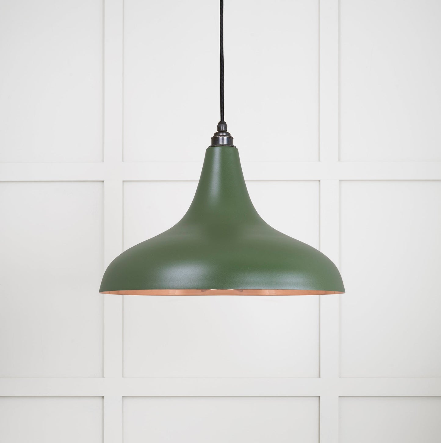 Smooth Copper Frankley Pendant Light Heath, Front Side.