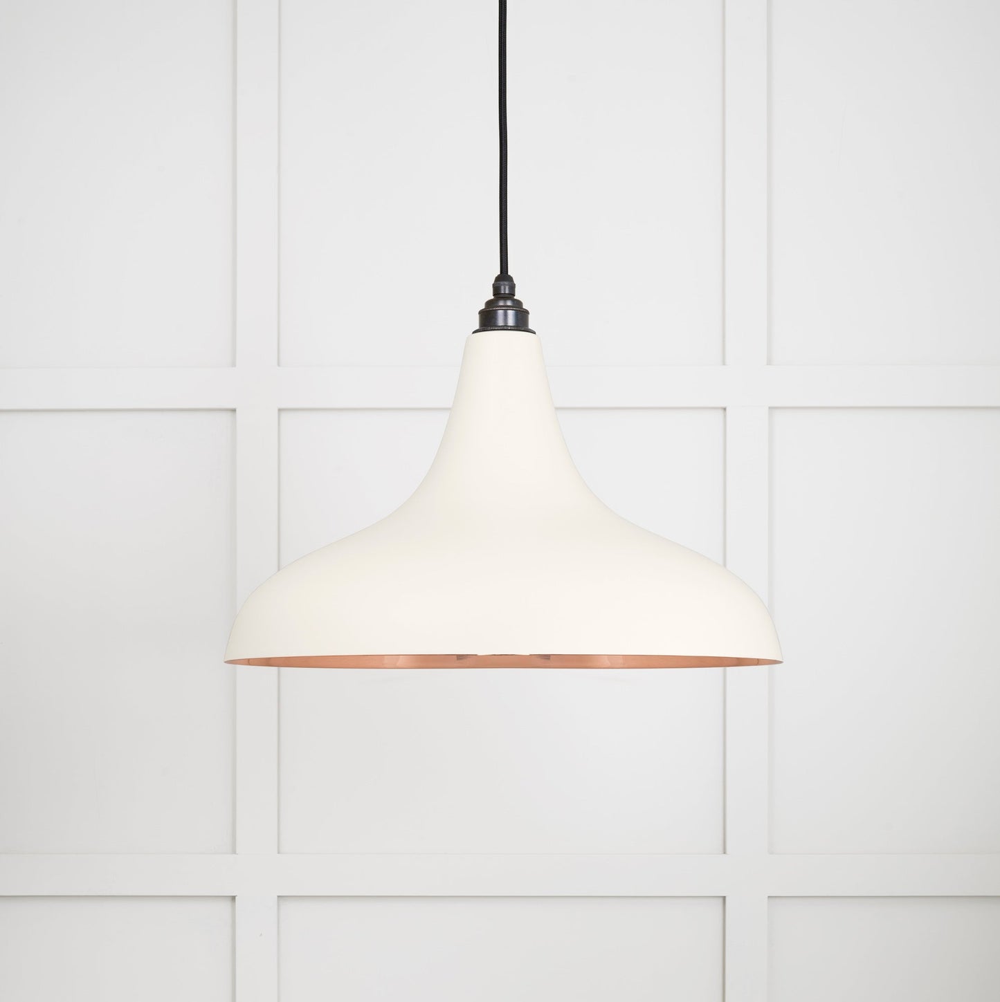 Smooth Copper Frankley Pendant Light Teasel, Front Side.