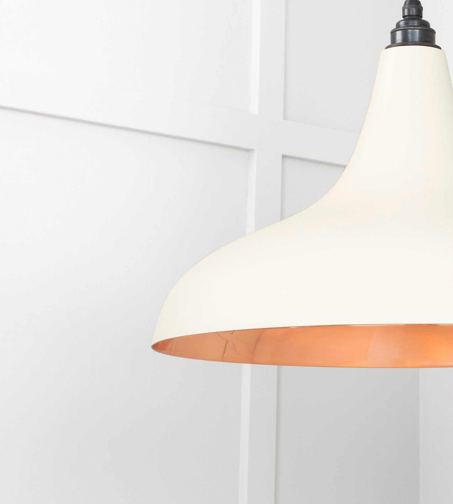 Smooth Copper Frankley Pendant Light Teasel, Detailed close up view of pendant.