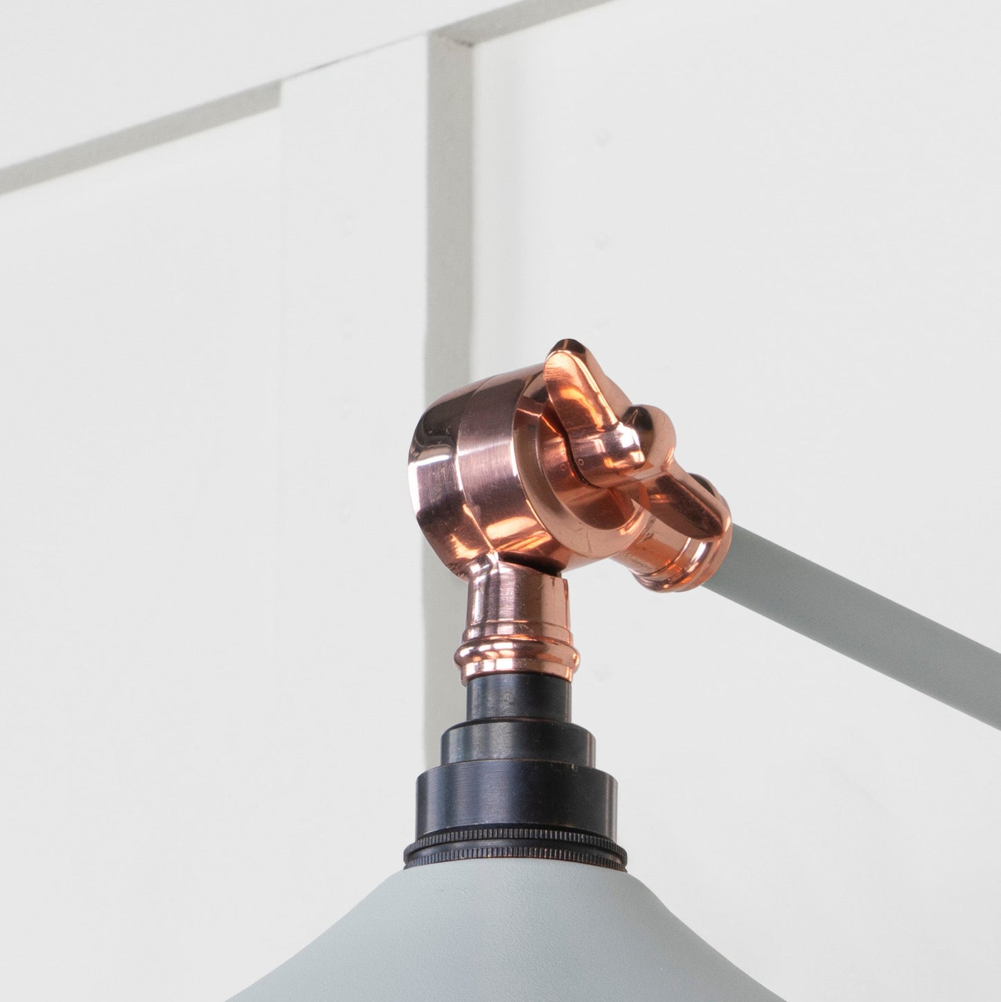 Smooth Copper Flora Wall Light Birch, Detailed close up view of pendant.