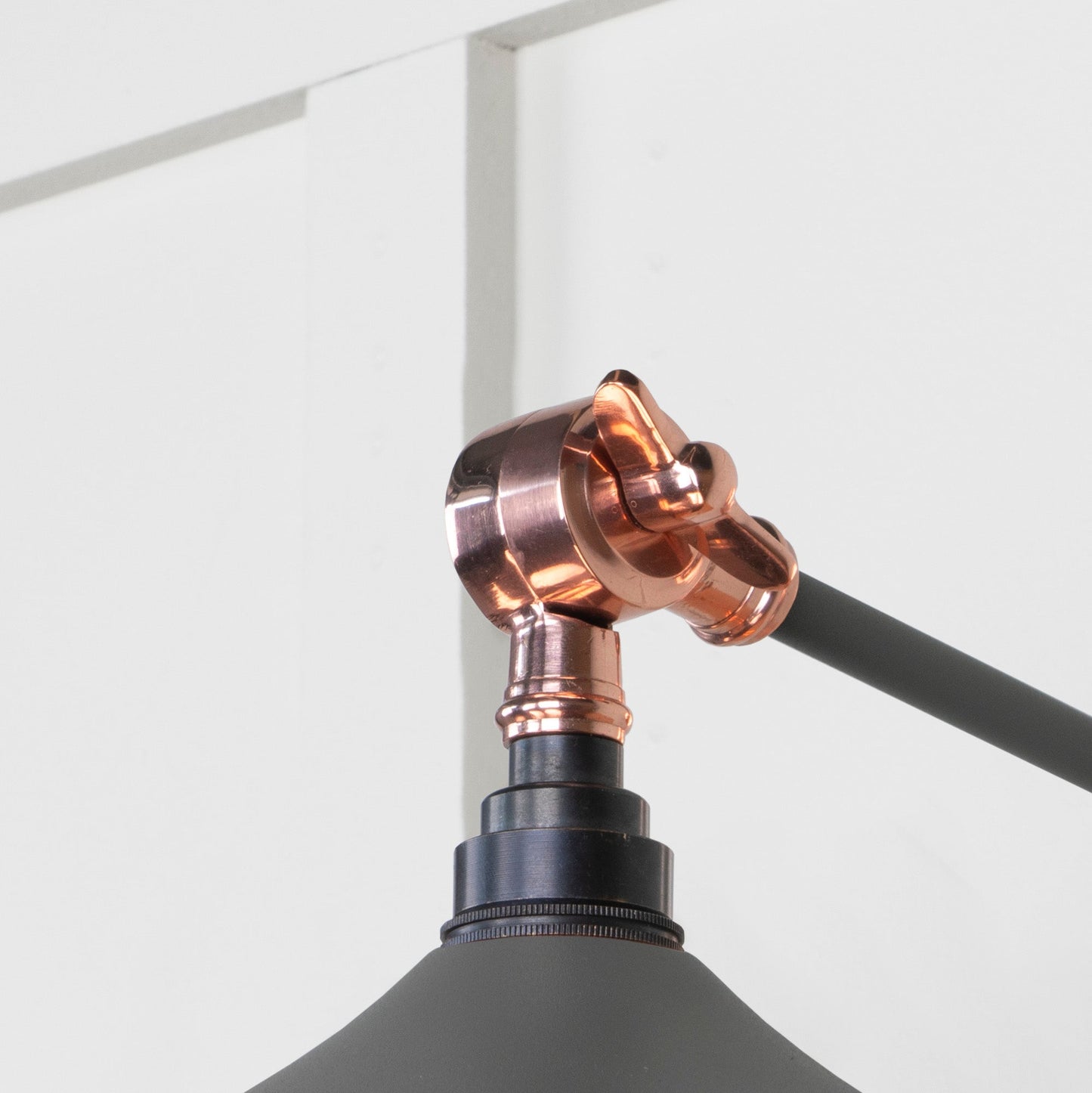 Smooth Copper Flora Wall Light Bluff, Detailed close up view of pendant.