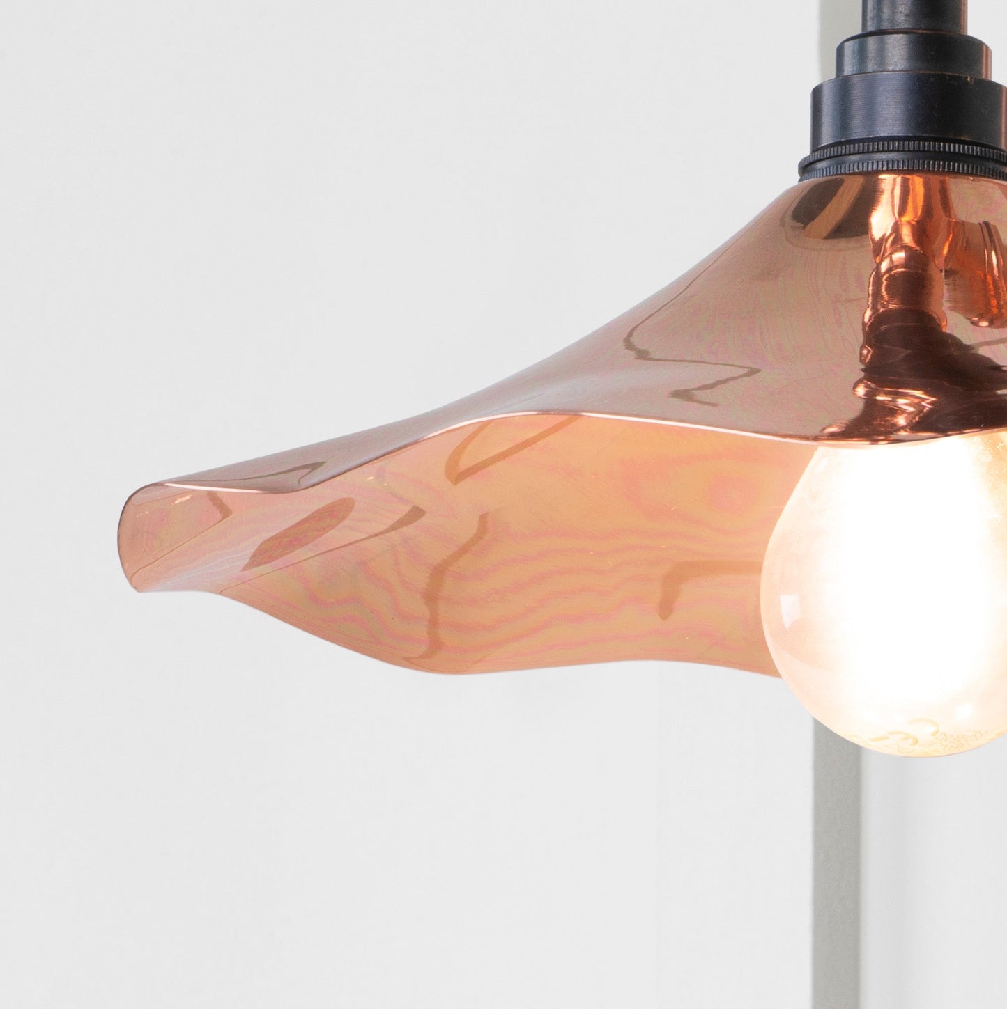 Smooth Copper Flora Wall Light , Underside.