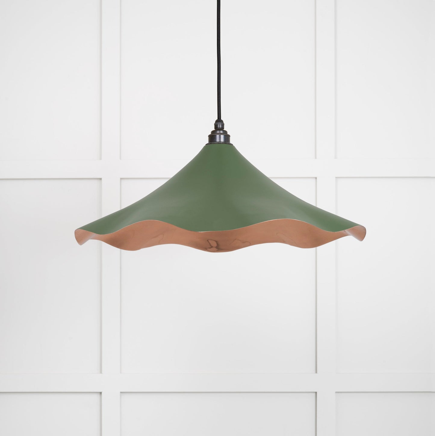 Smooth Copper Flora Pendant Light Heath, Front Side.