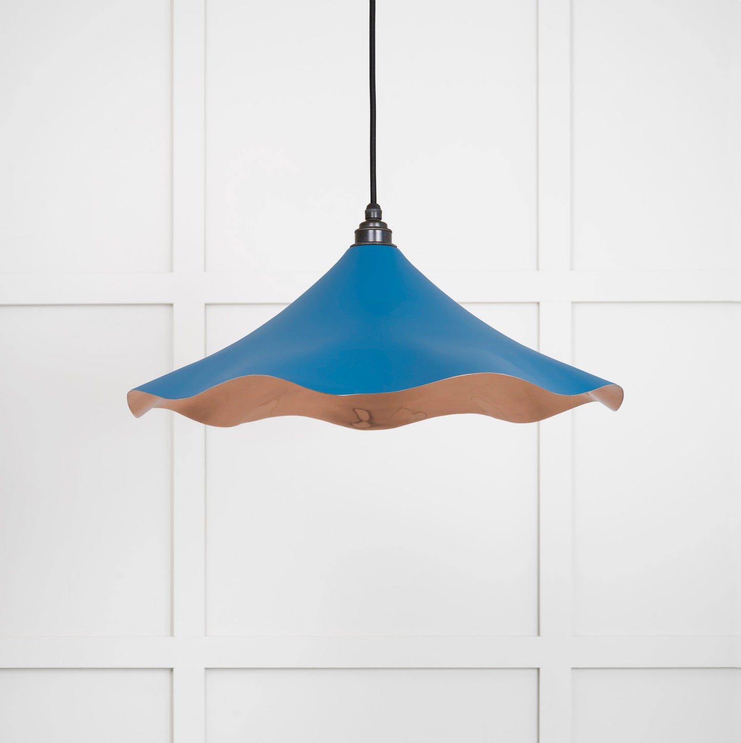 Smooth Copper Flora Pendant Light Upstream, Front Side.