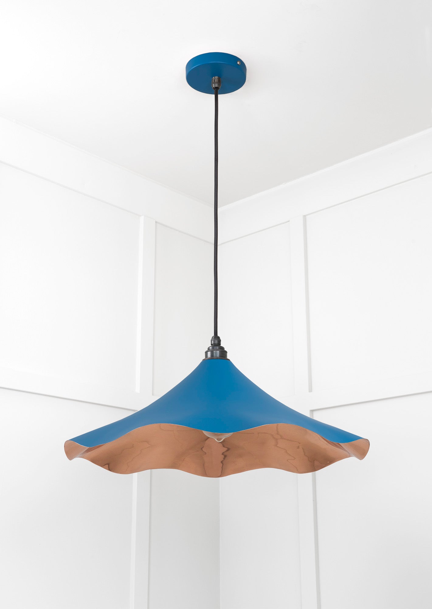 Smooth Copper Flora Pendant Light Upstream, Underside.