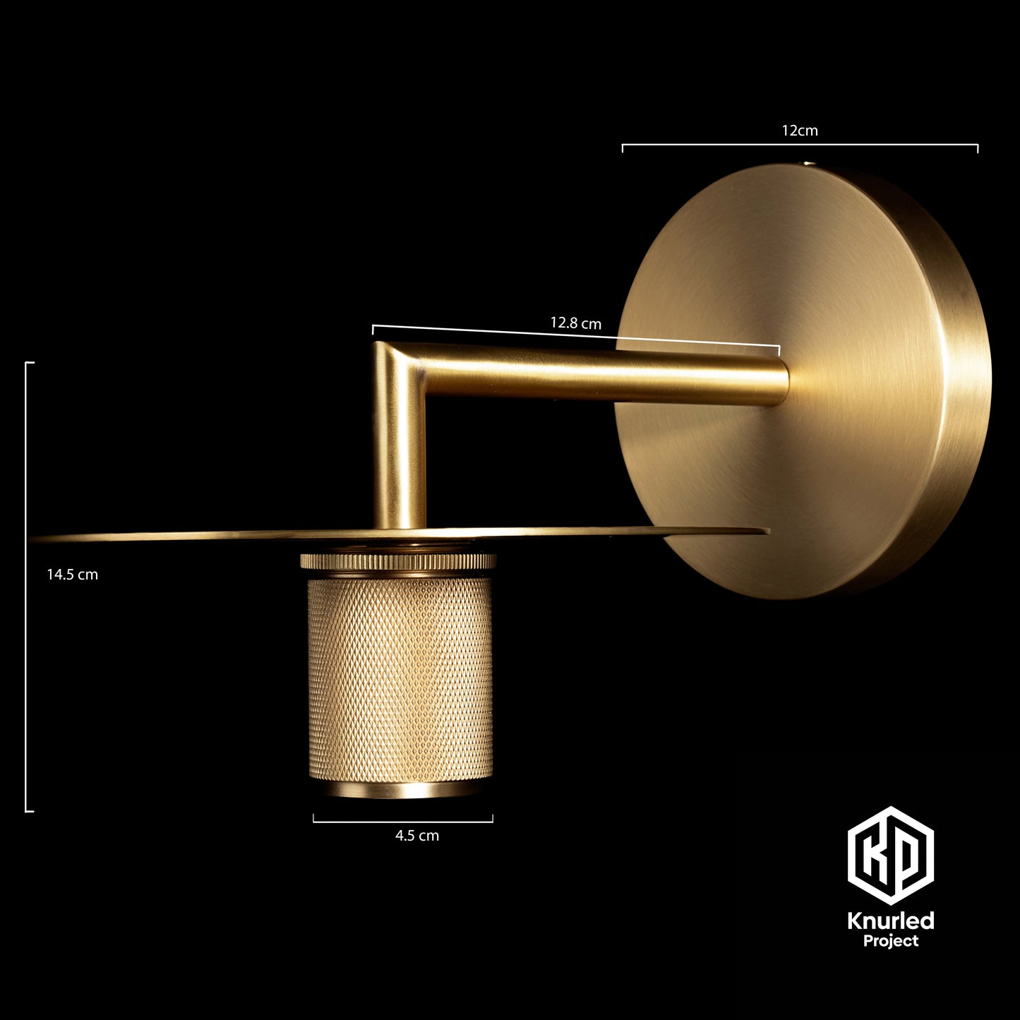 Brass Disc Wall Light + Bell Shade product shot