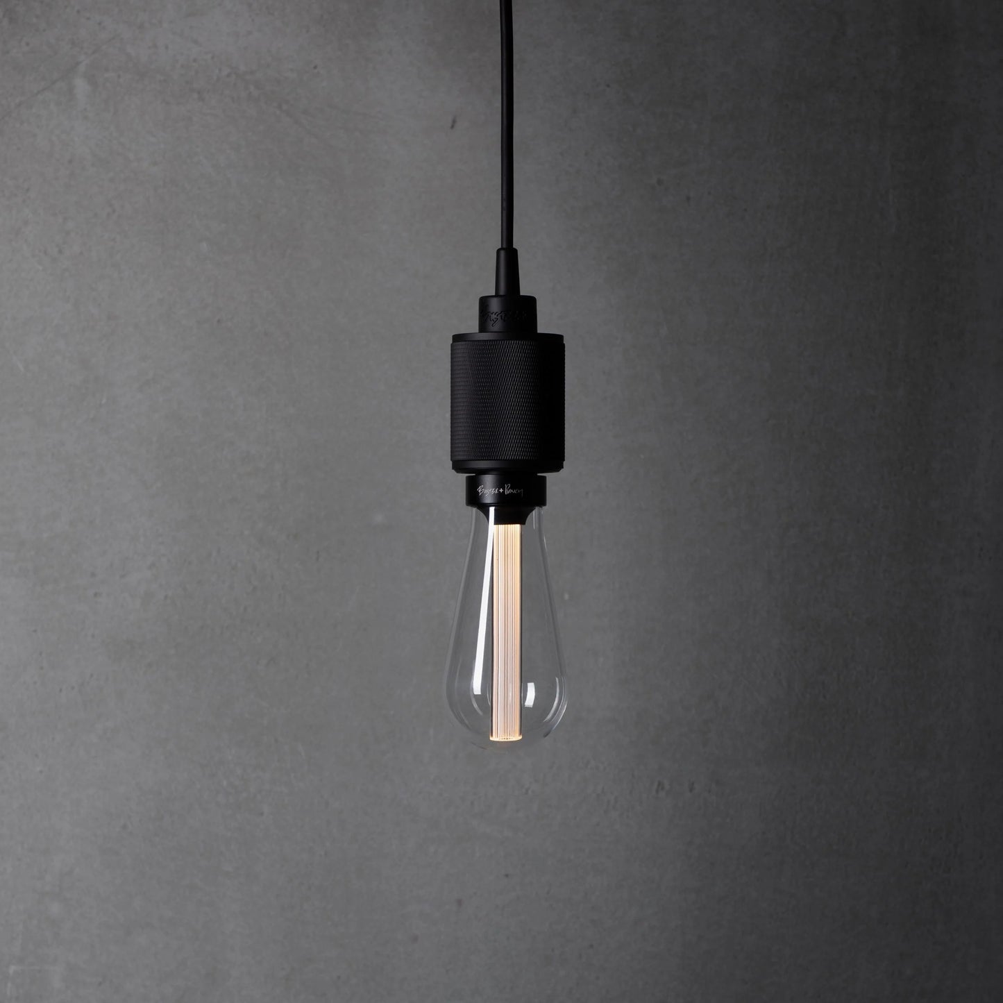 Heavy Metal Pendant light / Cross Black, front view.