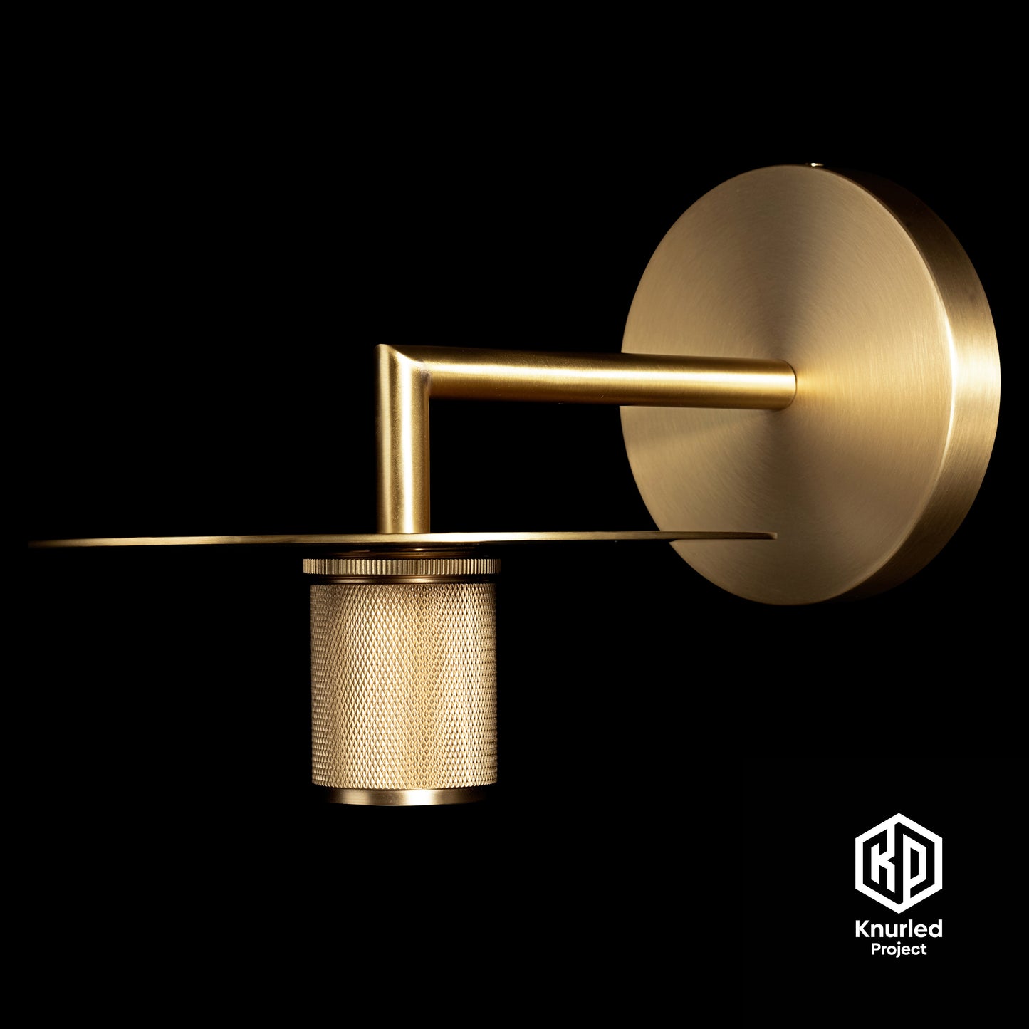 Brass Disc Wall Light + Diamond Shade product shot