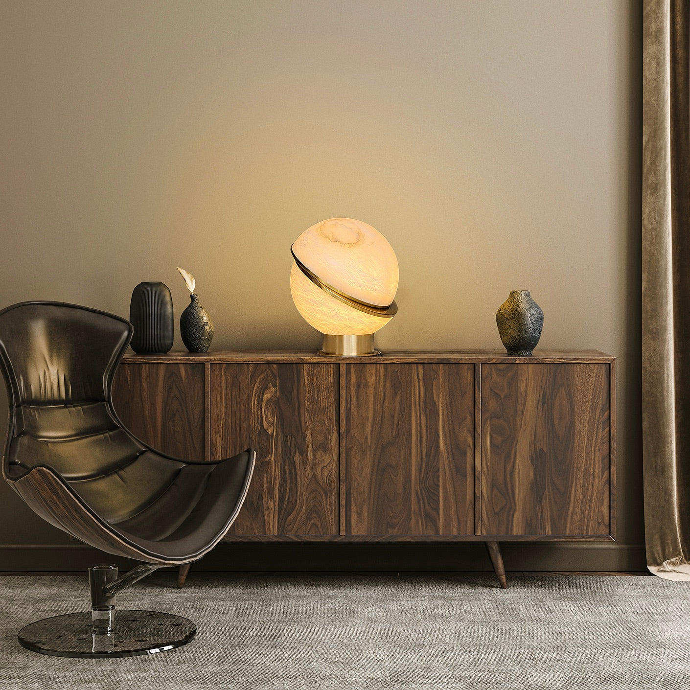 Offset Globe Table Lamp Lifestyle