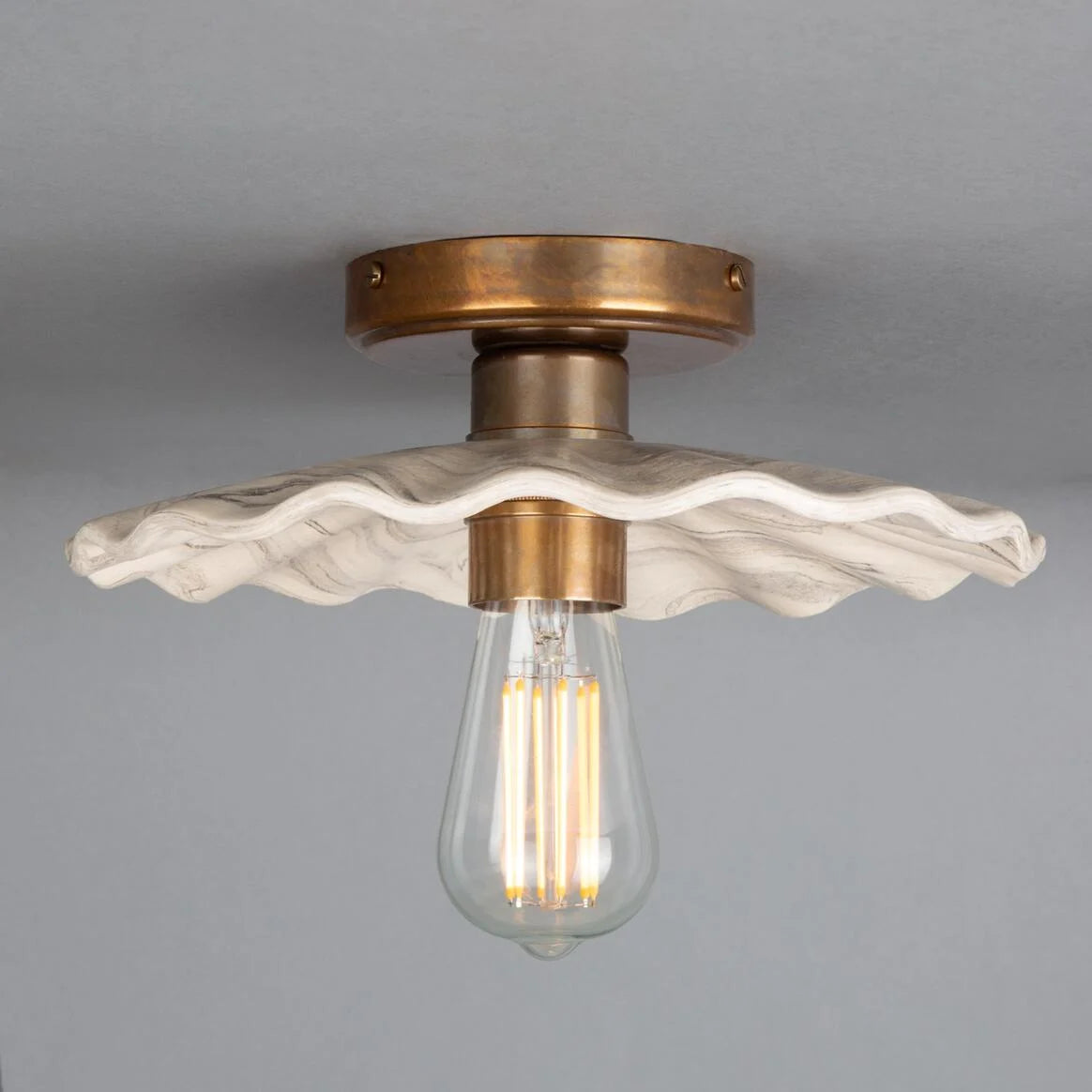 Kapok Marbled Ceramic Ceiling Light 27cm