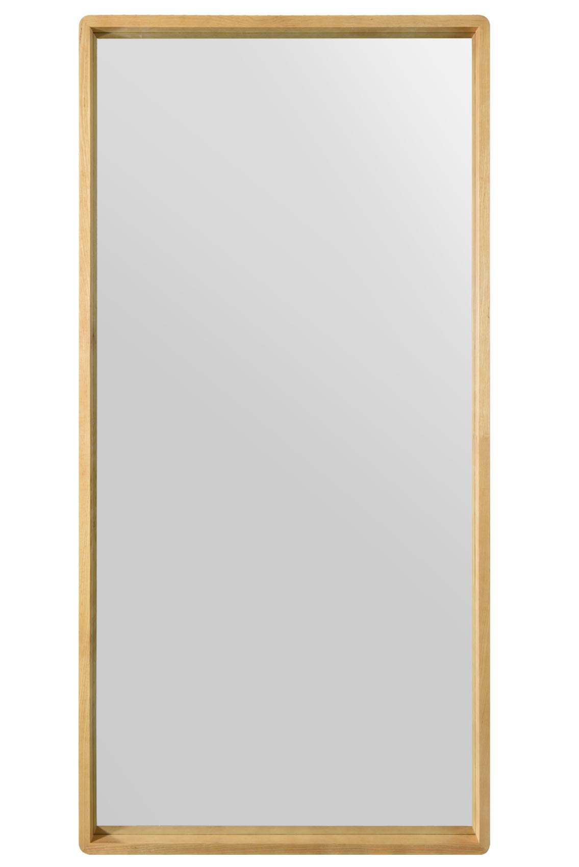 Scandinavian Elegance - 67" X 33" (170CM X 85CM) Solid Oak Rounded Corner Leaner Mirror-2