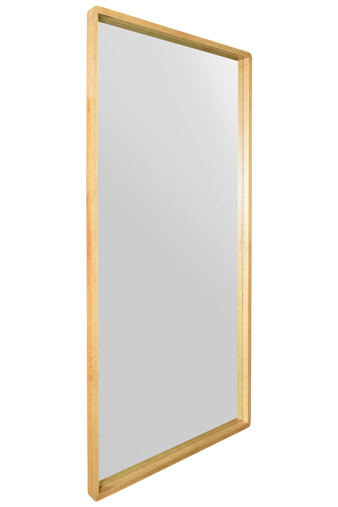 Scandinavian Elegance - 67" X 33" (170CM X 85CM) Solid Oak Rounded Corner Leaner Mirror-3